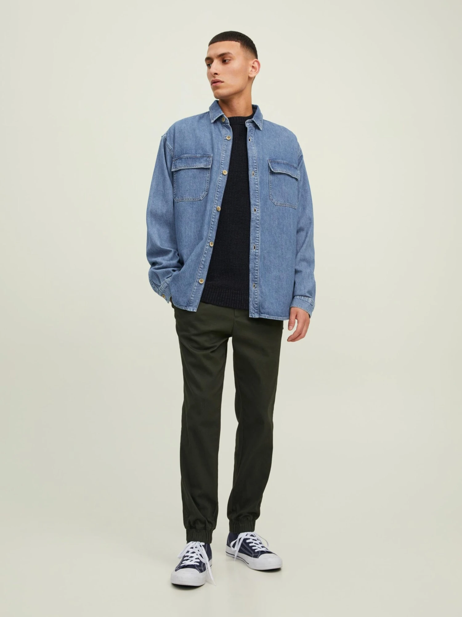 Jack & Jones Denimskjorter Comfort Fit Skjorte Axel Mænd Blå - Billede 4