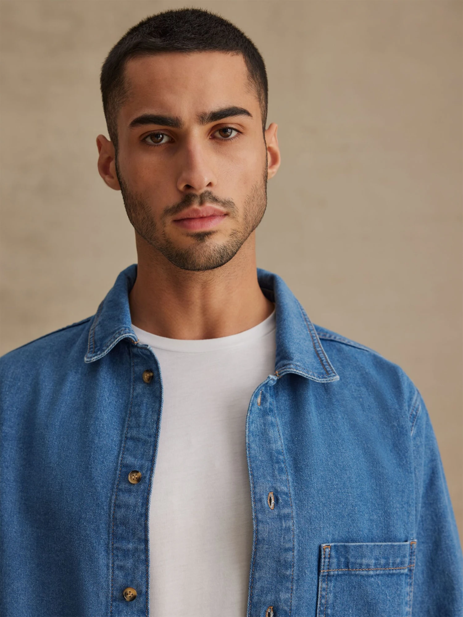 Denimskjorter Regular Fit Skjorte Milo Mænd Blå - Billede 5