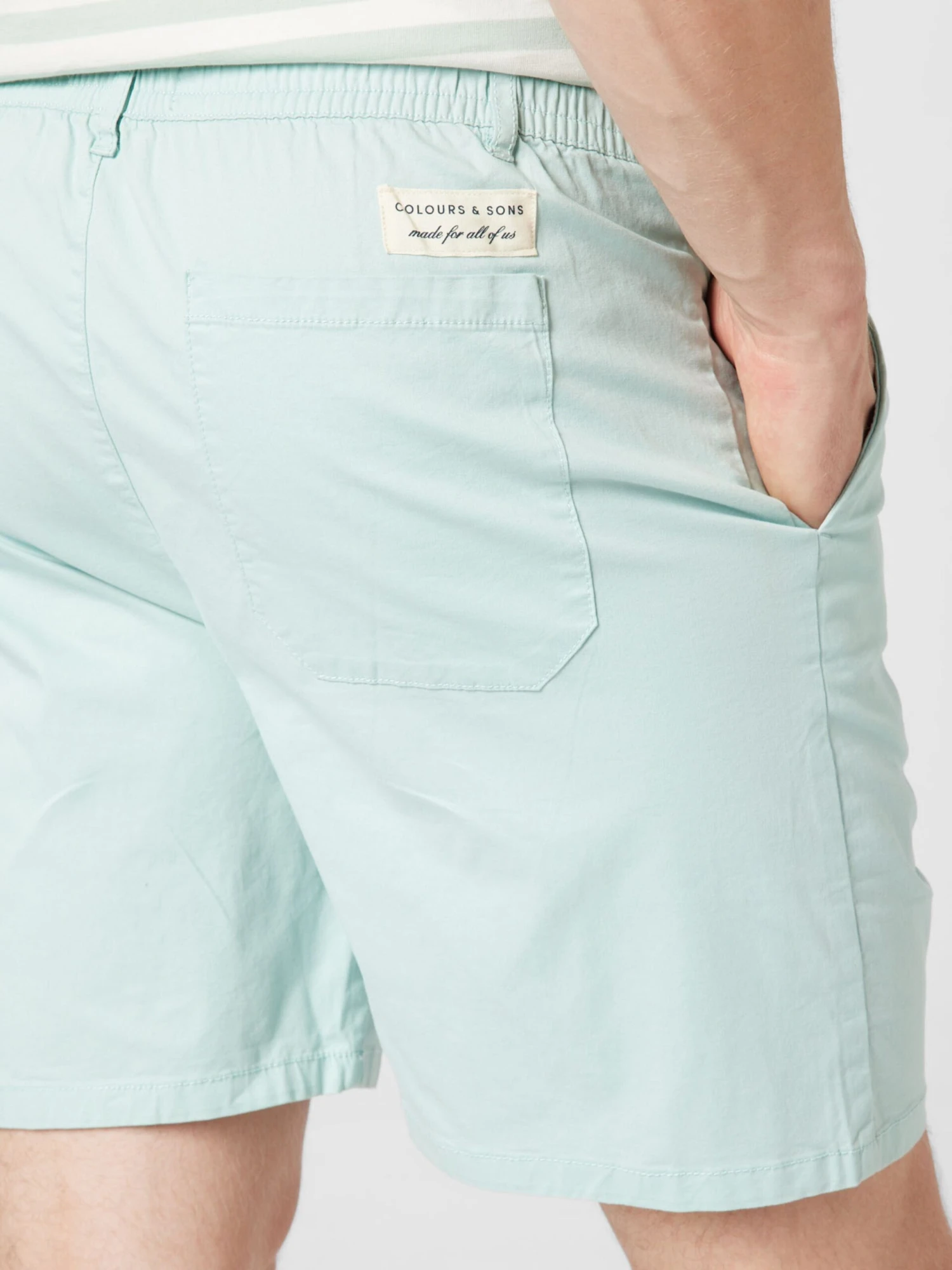 Chinoshorts Regular Lærredsbukser Mænd Pastelblå - Billede 2