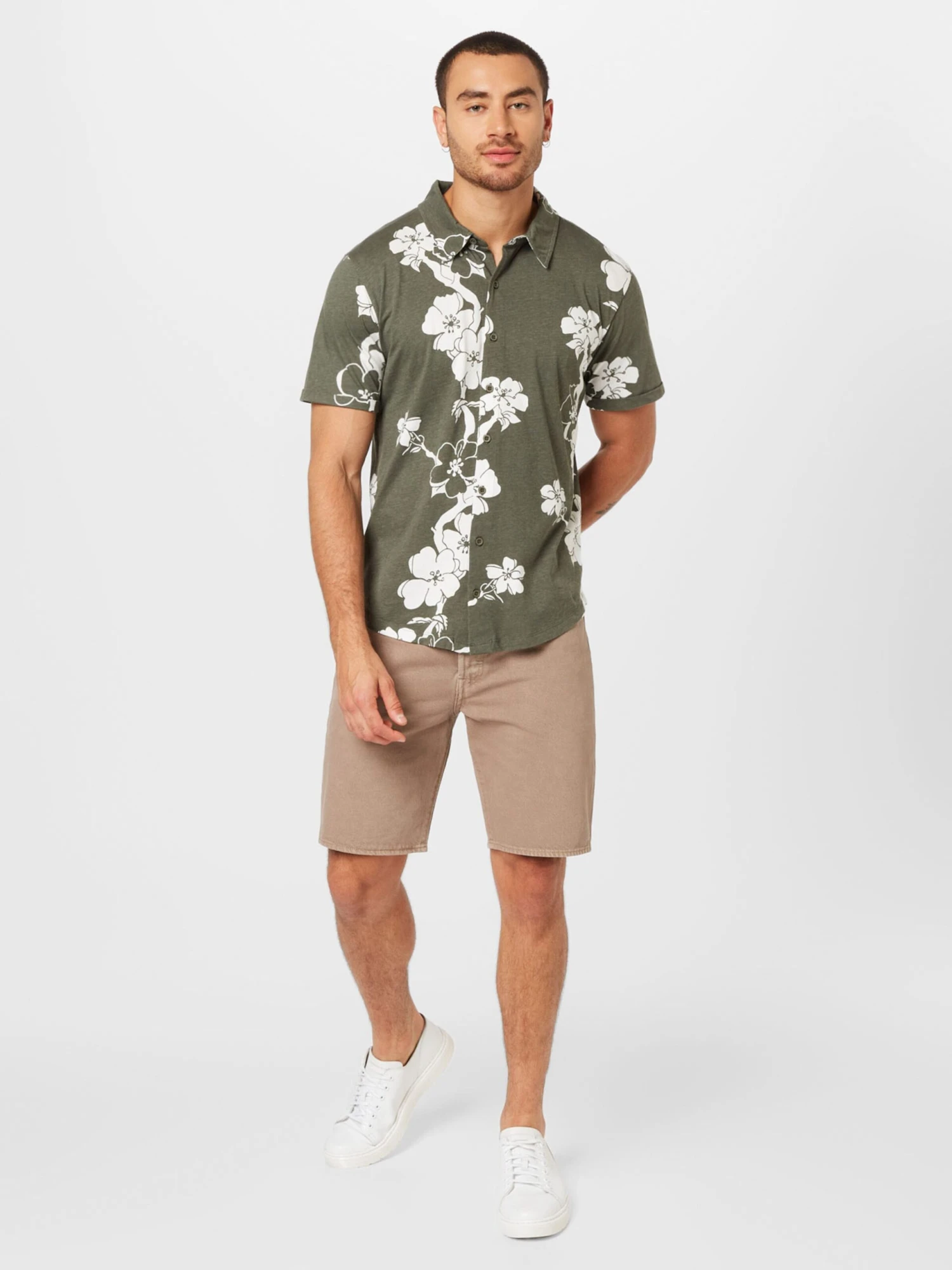 Key Largo Casual Skjorter Regular Fit Skjorte MAURITIUS Mænd Khaki - Billede 5