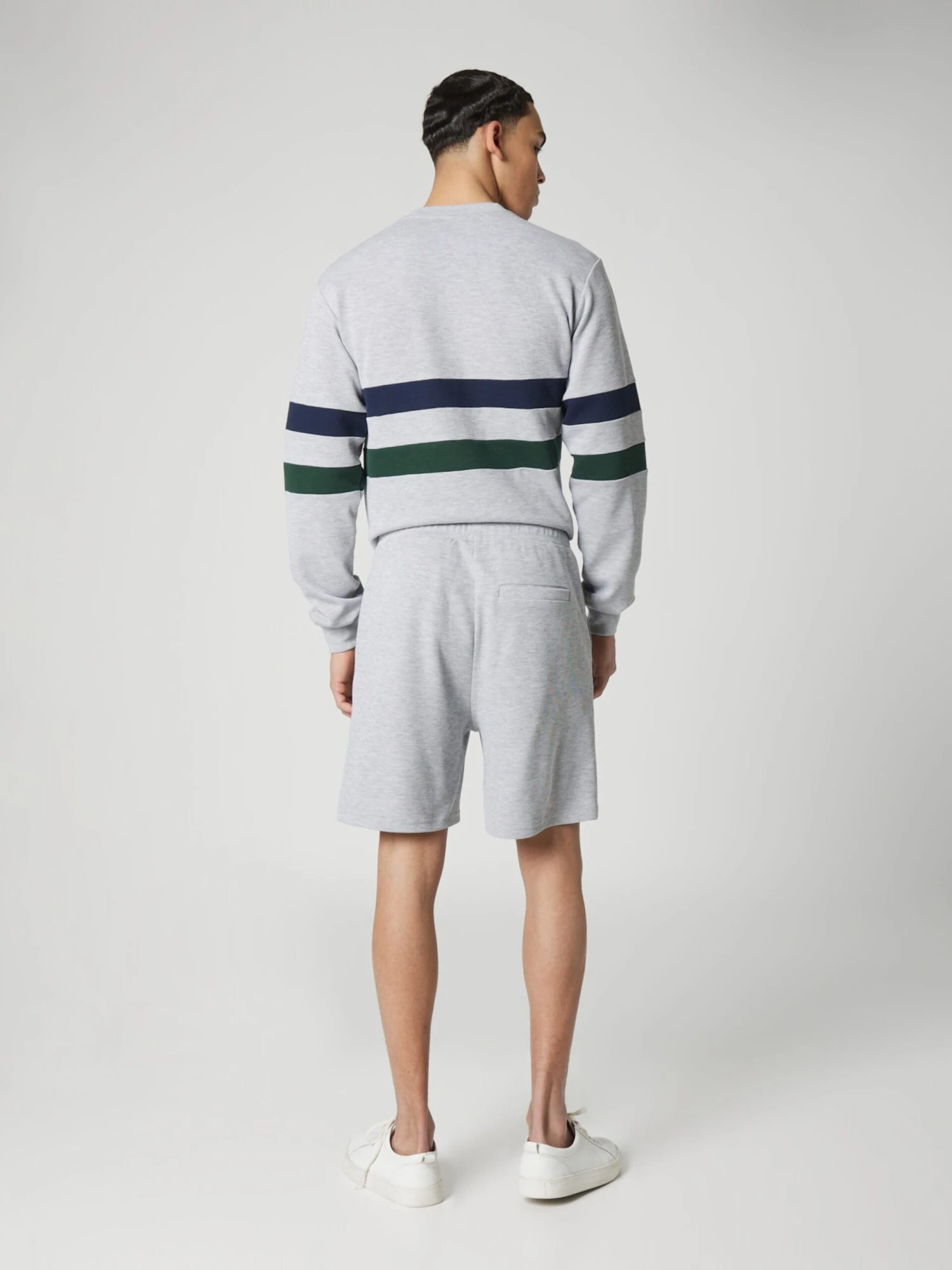 Træningsshorts Loosefit Bukser Nino Mænd Grå-meleret - Billede 4