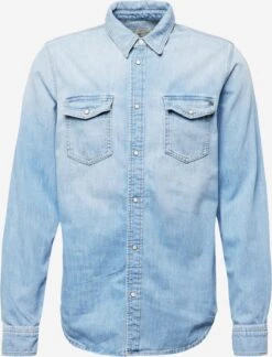Pepe Jeans Denimskjorter Slim Fit Skjorte HAMMOND Mænd Blå