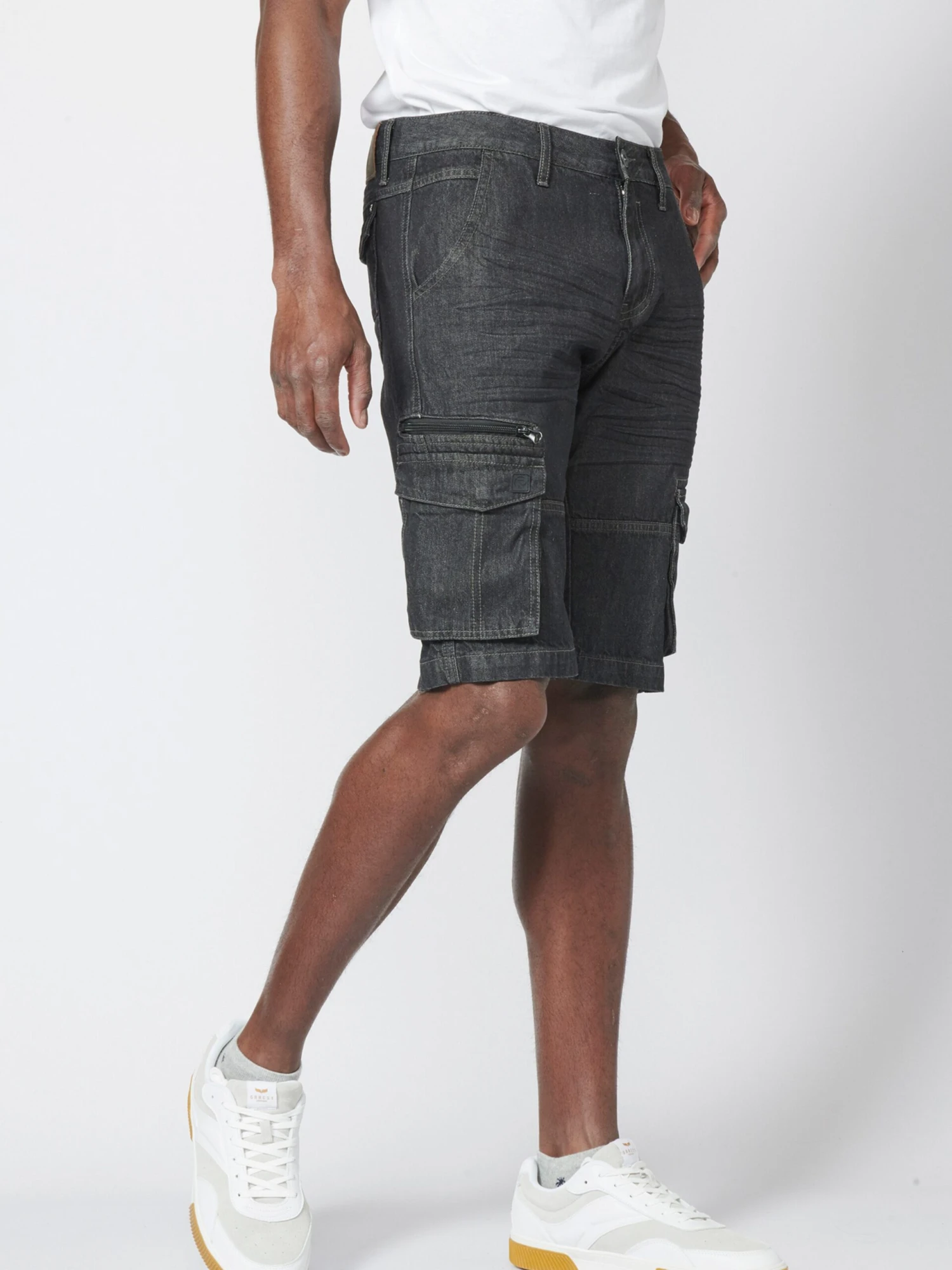 Koroshi Cargoshorts Regular Cargojeans Mænd Sort - Billede 7
