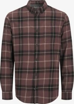 Jack & Jones Ternede Skjorter Regular Fit Skjorte Mænd Mørkebrun