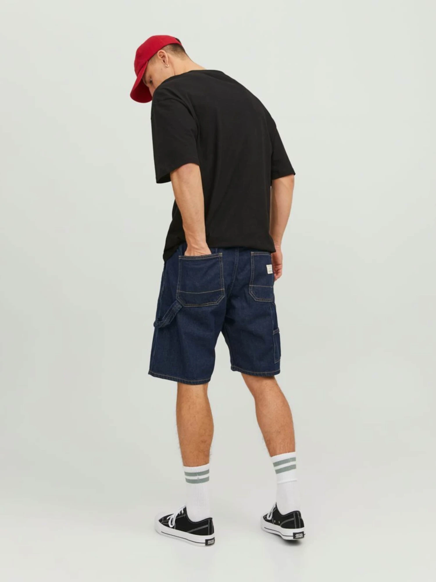 Jack & Jones Cargoshorts Loosefit Cargojeans Tony Mænd Navy - Billede 4