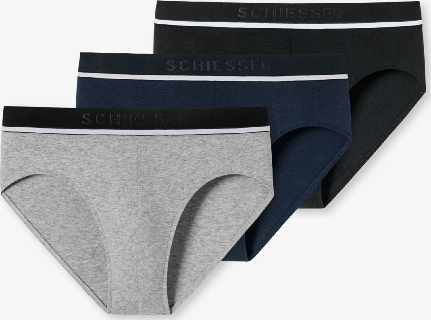 Schiesser Trusser Slip Mænd Koboltblåt / Grå / Sort