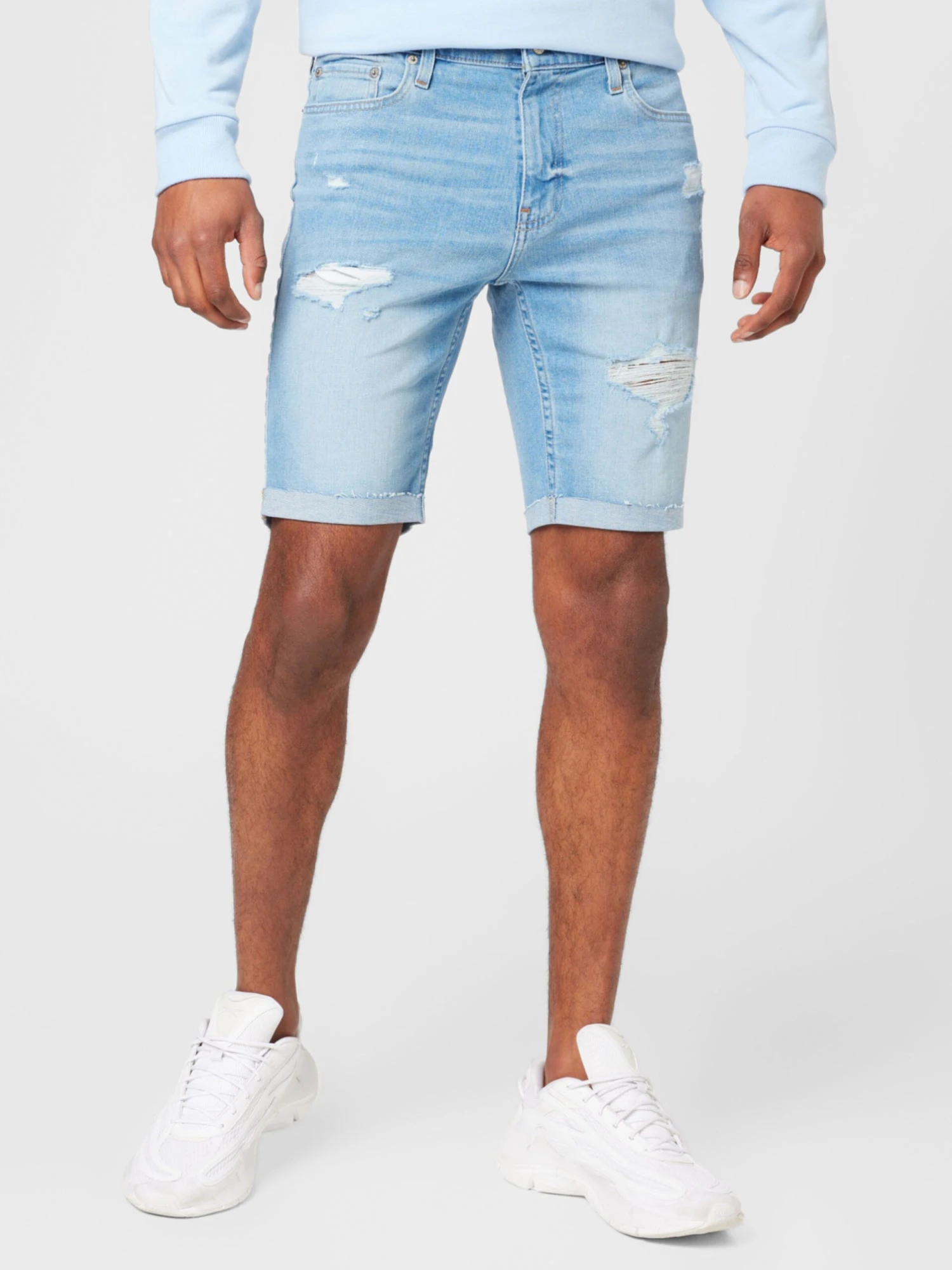 Hollister Denimshorts Regular Jeans Mænd Lyseblå - Billede 3