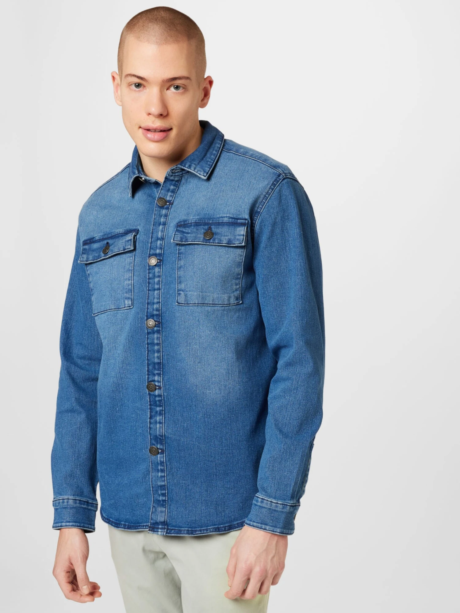 Only & Sons Denimskjorter Regular Fit Skjorte Camon Mænd Blå - Billede 3