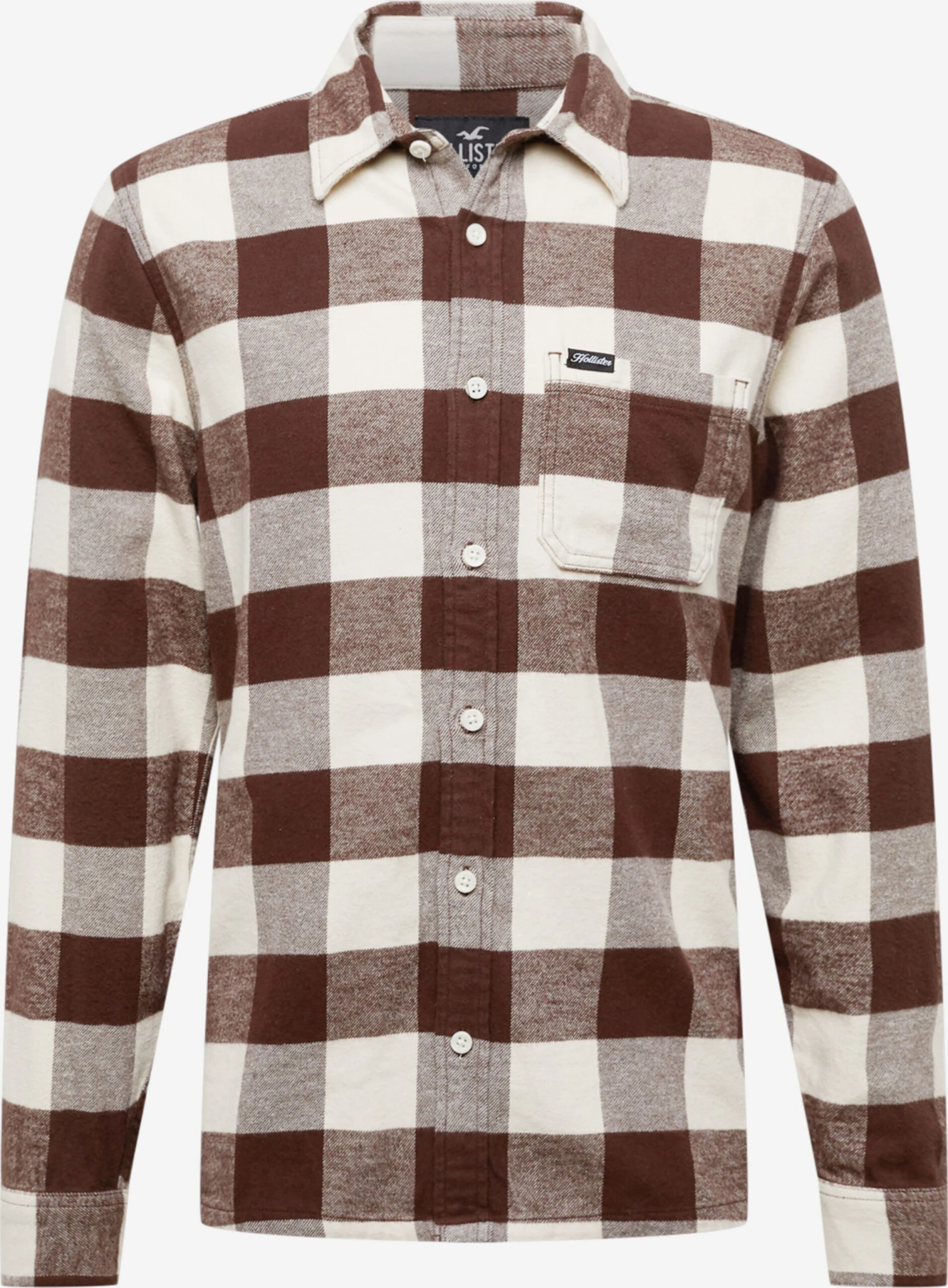 Hollister Ternede Skjorter Slim Fit Skjorte Mænd Kastaniebrun