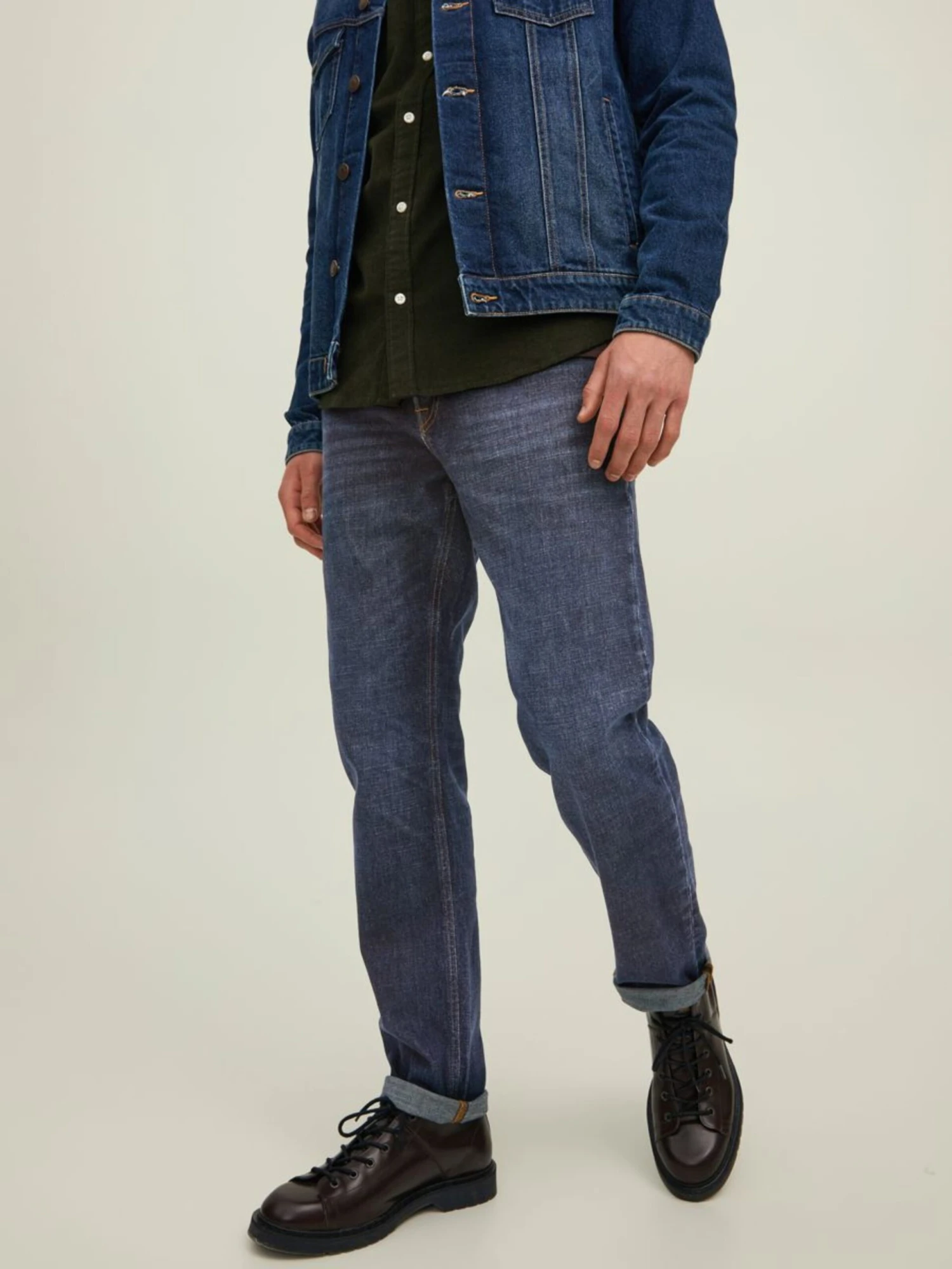Jack & Jones Straight Leg Regular Jeans Mike Mænd Blå - Billede 3
