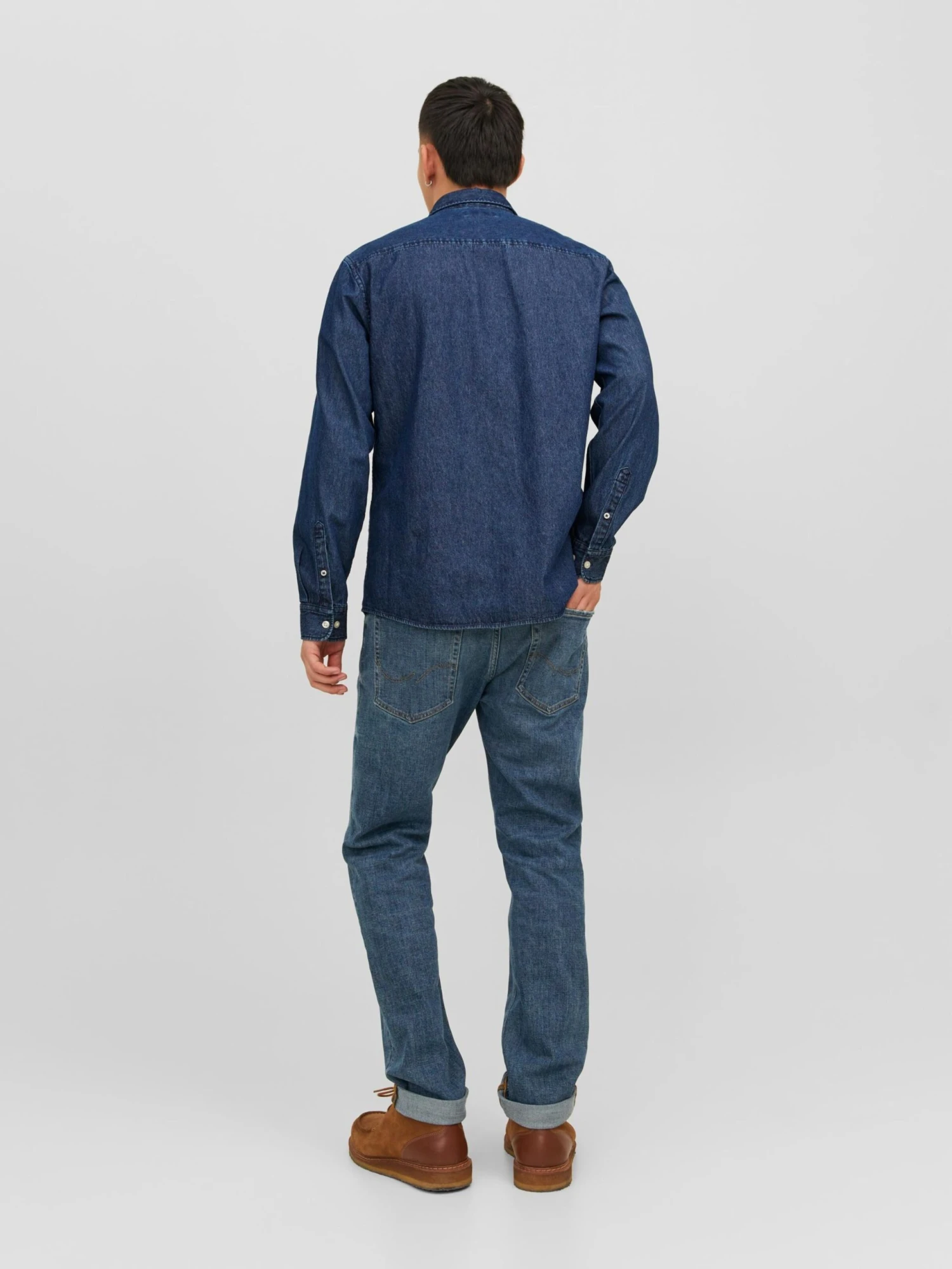 Jack & Jones Denimskjorter Regular Fit Skjorte Texas Mænd Blå - Billede 4