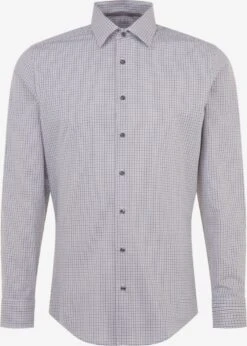 Seidensticker Ternede Skjorter Slim Fit Forretningsskjorte Mænd Grå / Mørkegrå