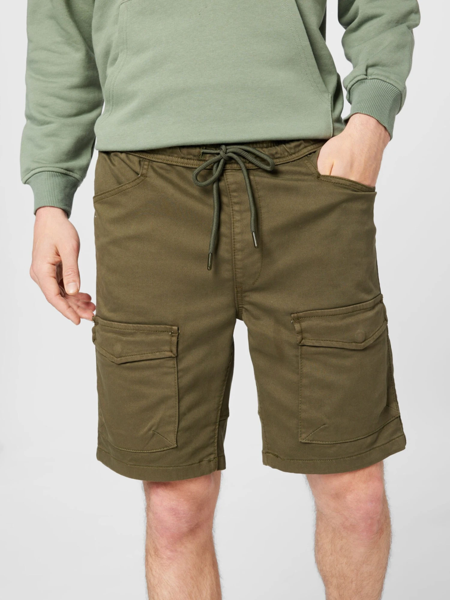 Cargoshorts Regular Cargobukser Emilio Mænd Oliven - Billede 2