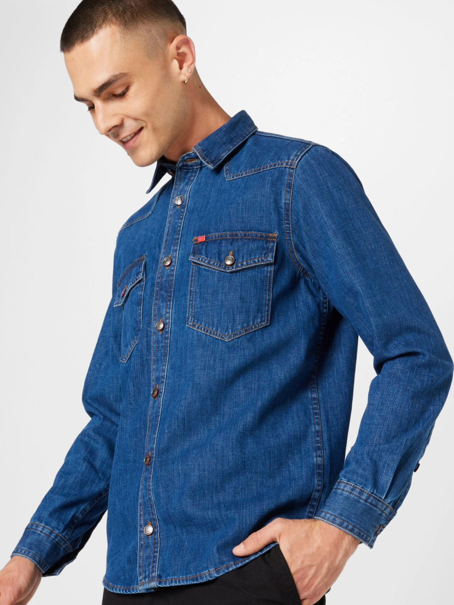 Hugo Denimskjorter Regular Fit Skjorte Elpaz Mænd Blå - Billede 2