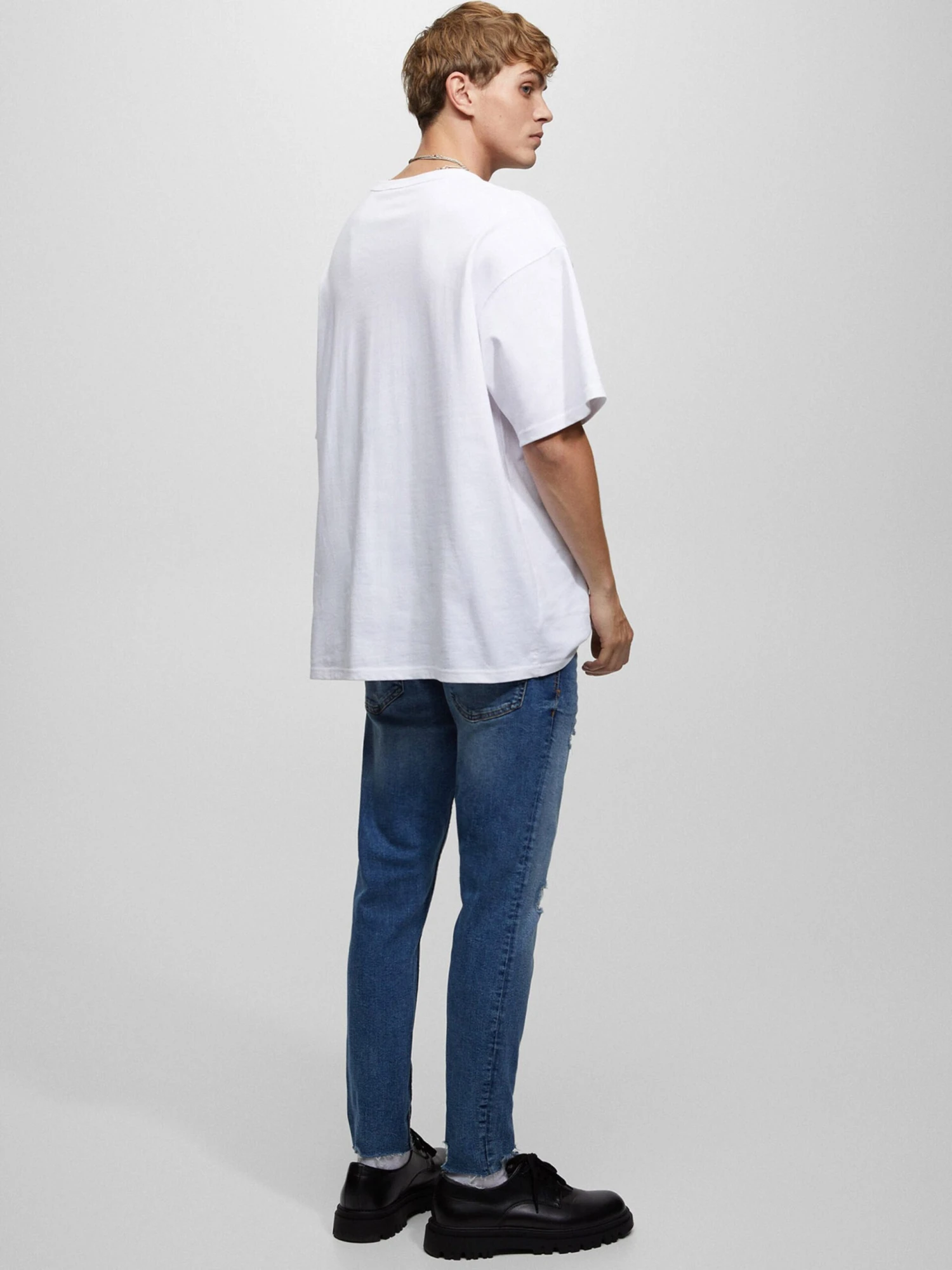 PULL & BEAR Straight Leg Regular Jeans Mænd Mørkeblå - Billede 4