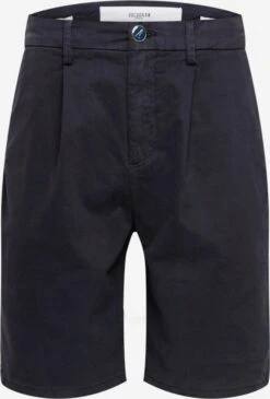 Chinoshorts Regular Bukser Med Lægfolder Mænd Natblå