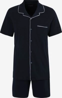 Schiesser Nattøj Pyjamas Kort Mænd Mørkeblå