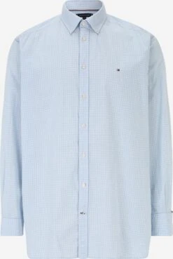 Ternede Skjorter Regular Fit Skjorte Mænd Navy / Lyseblå