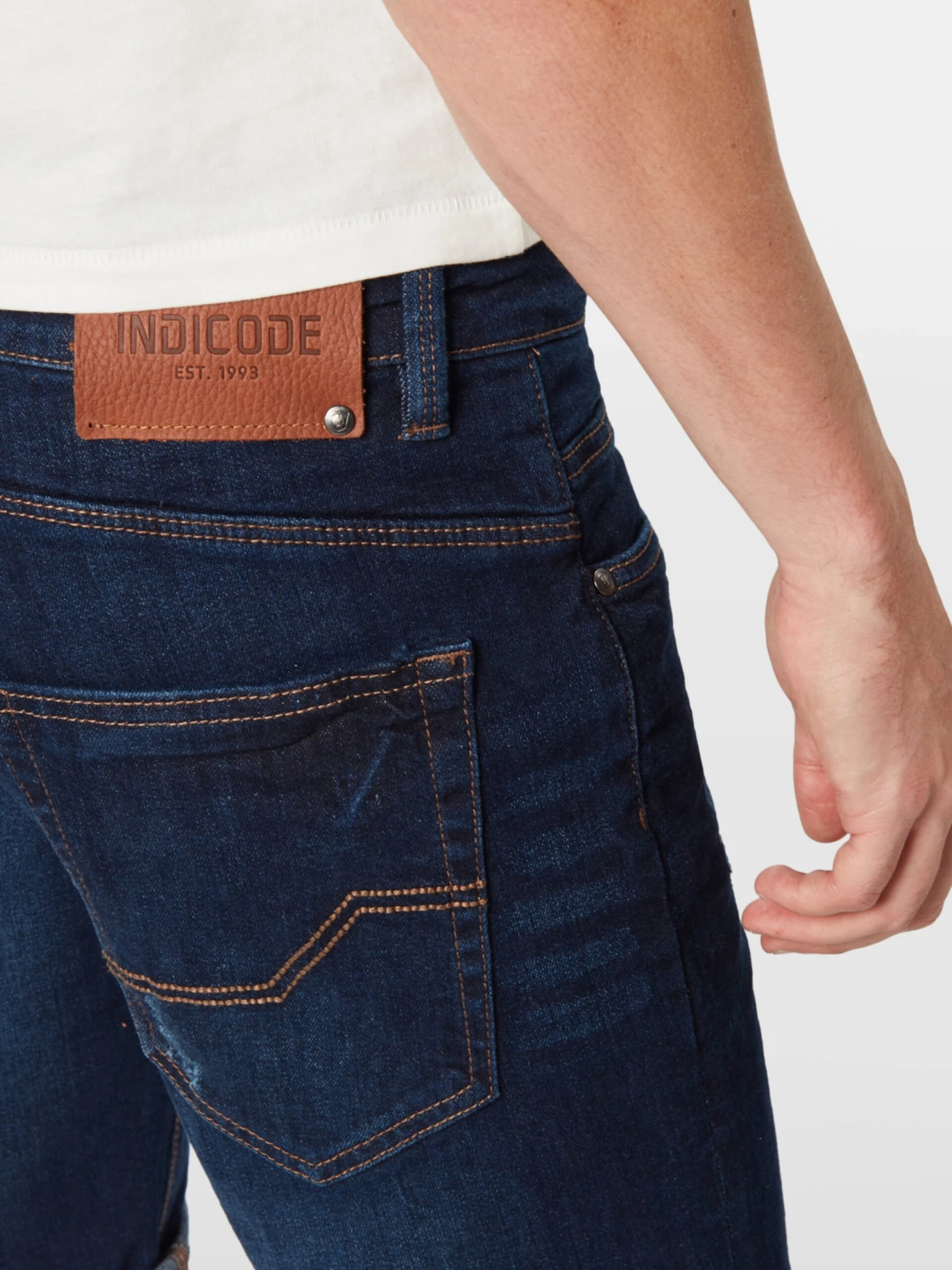 Indicode Jeans Denimshorts Slimfit Jeans Kaden Mænd Blå - Billede 2
