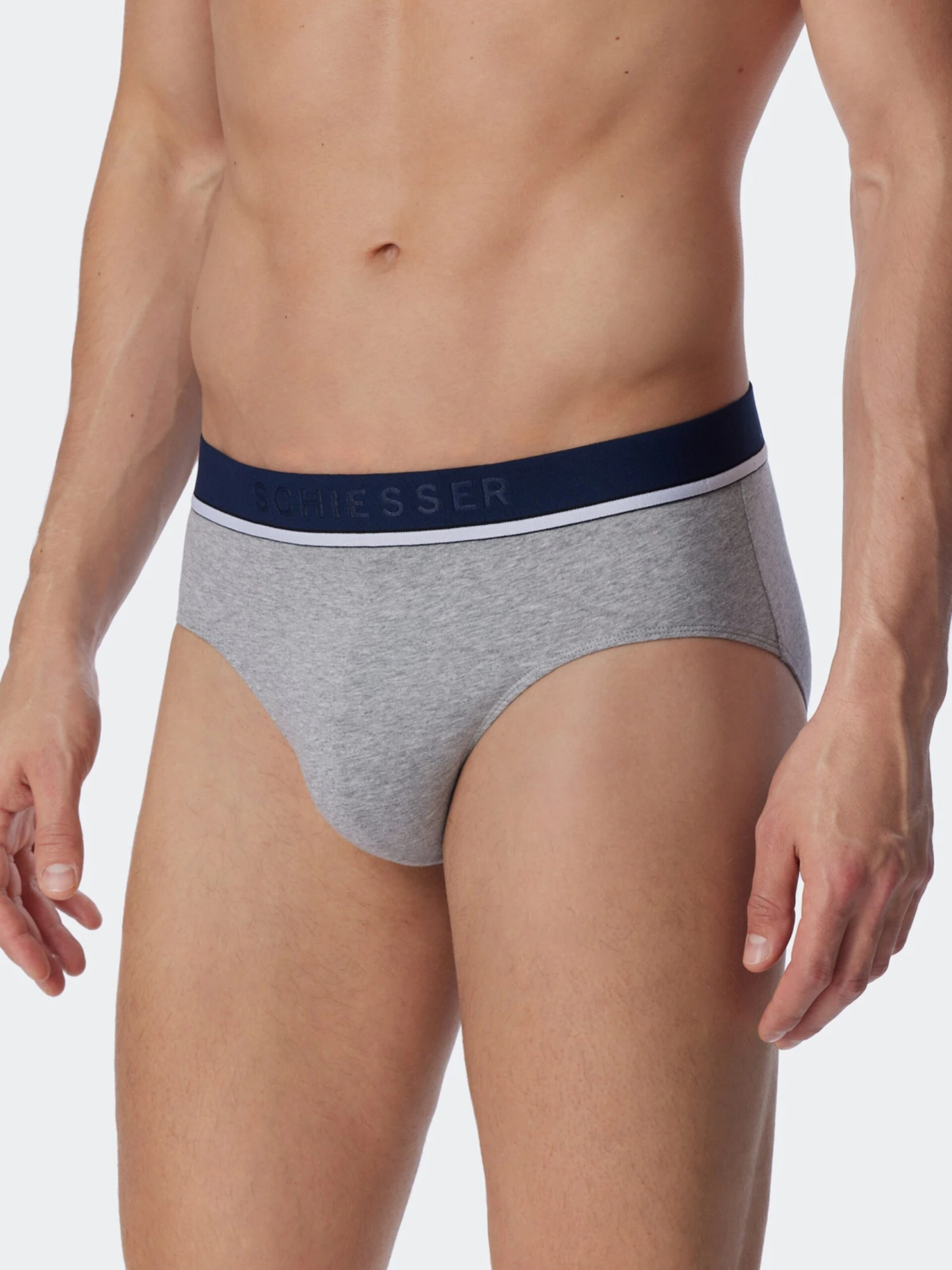 Schiesser Trusser Slip Mænd Koboltblåt / Grå / Sort - Billede 4