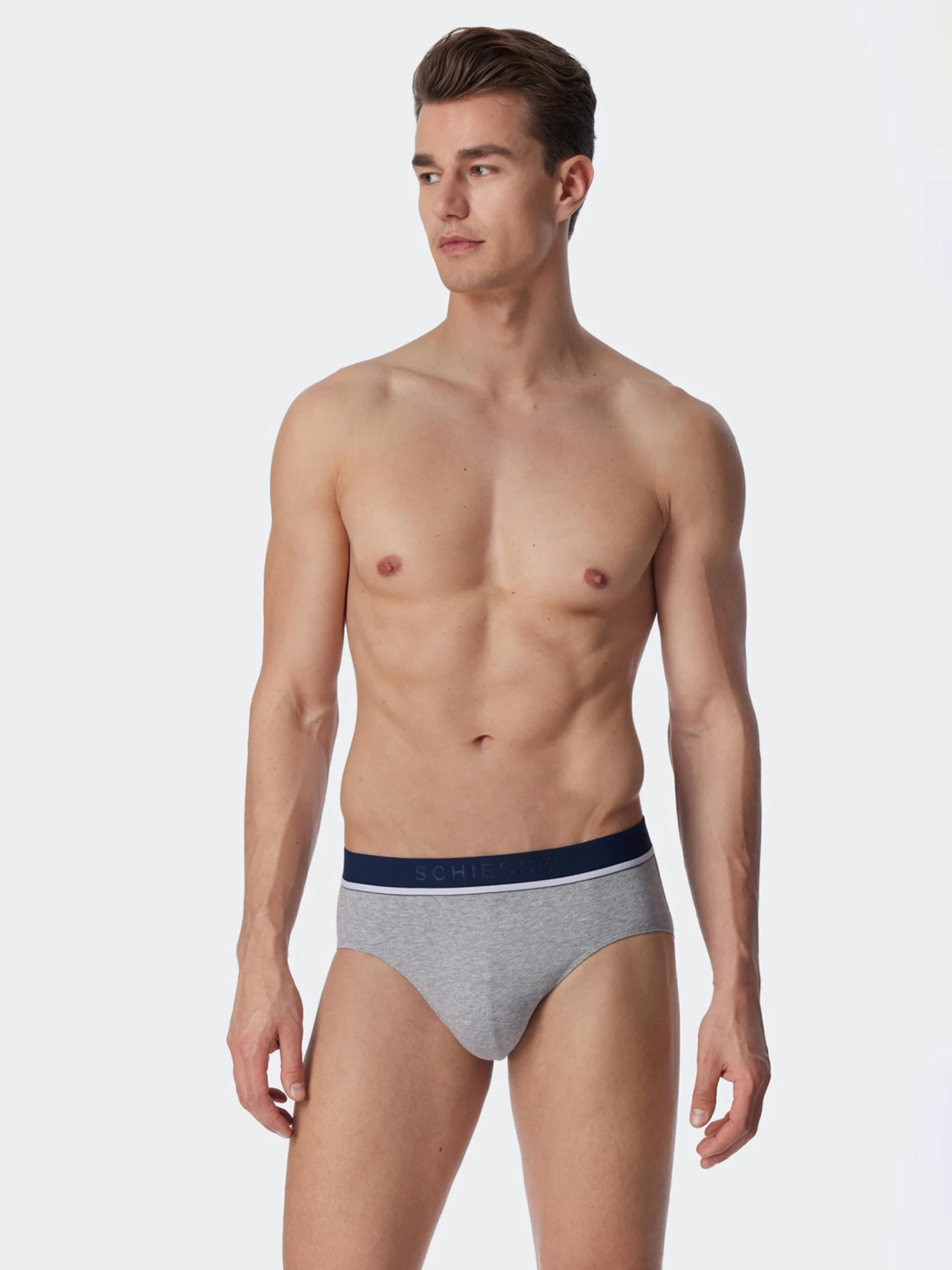 Schiesser Trusser Slip Mænd Koboltblåt / Grå / Sort - Billede 2