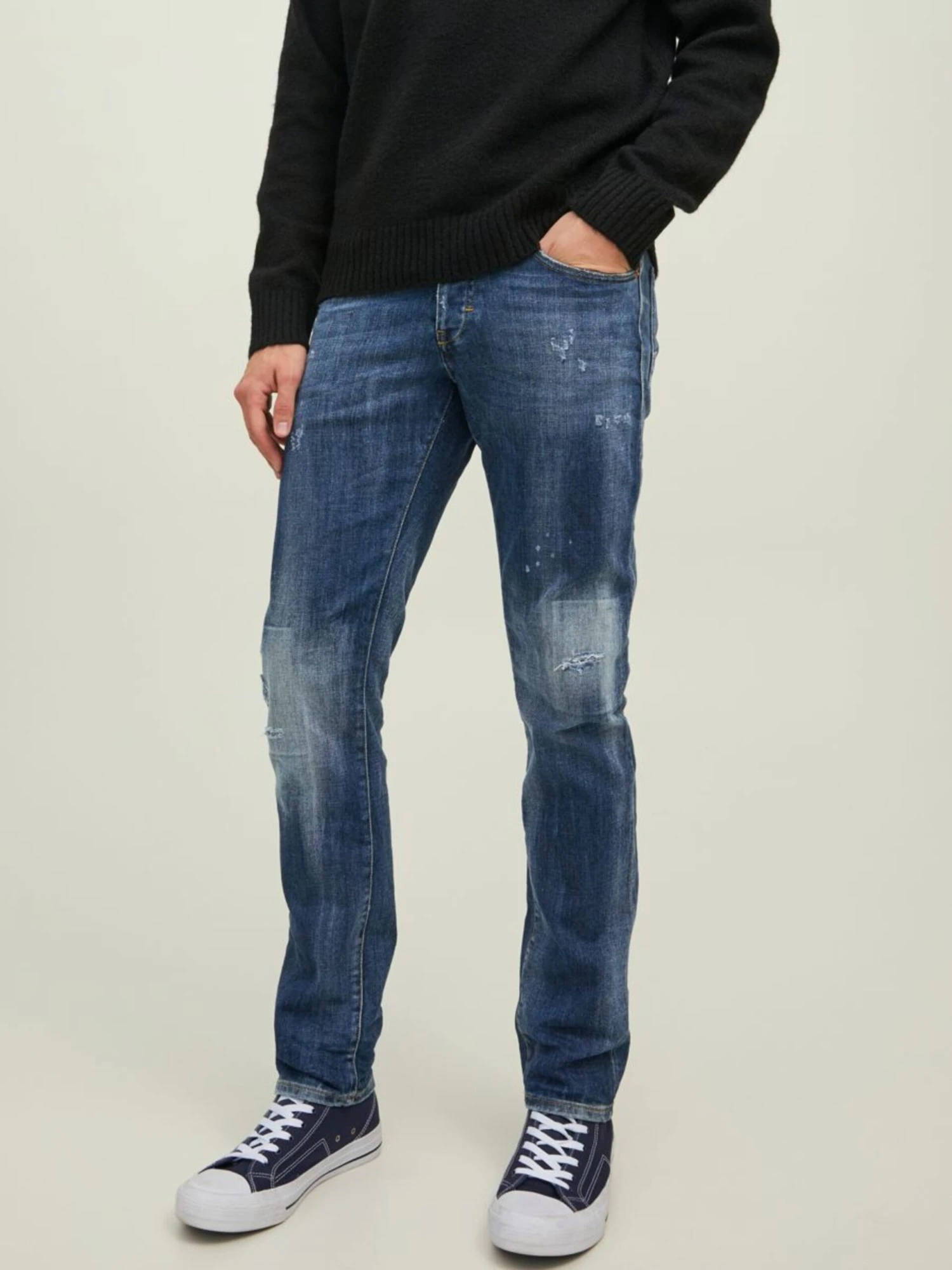 Jack & Jones Slim Fit Slimfit Jeans GLENN Mænd Blå - Billede 3