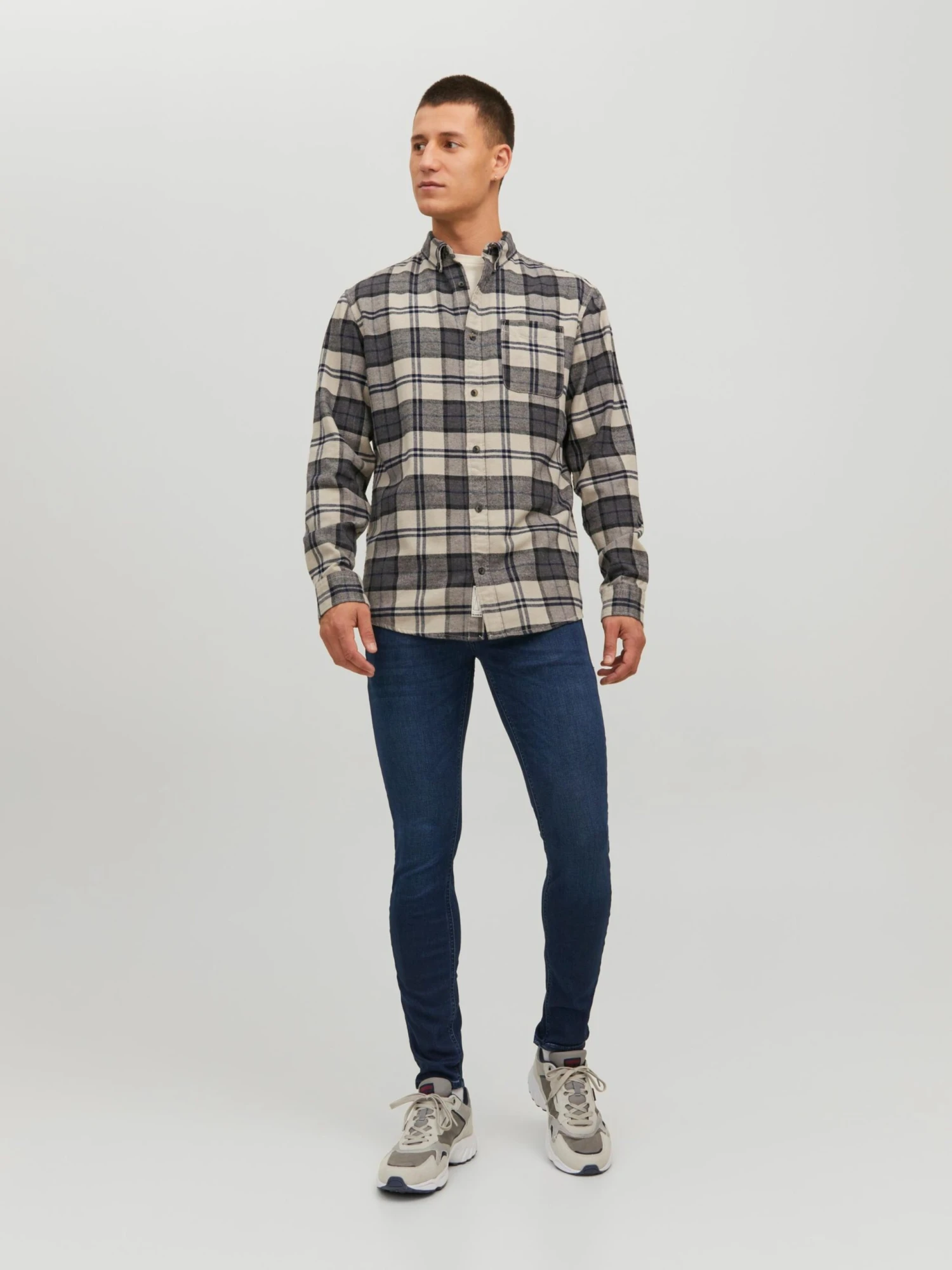 Jack & Jones Skinny Fit Skinny Jeans LIAM EVAN Mænd Mørkeblå - Billede 6
