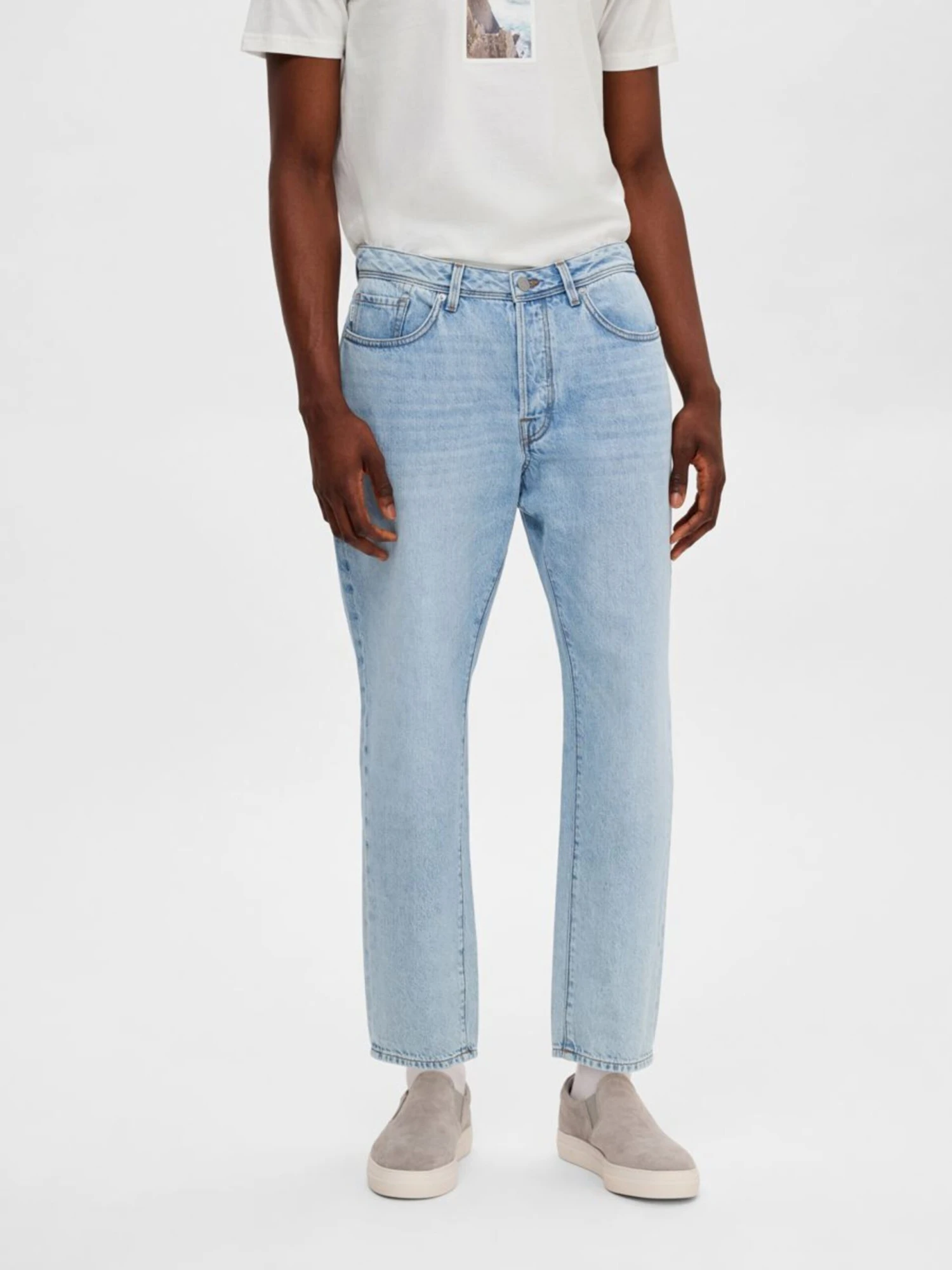 Selected Homme Tapered Leg Tapered Jeans Aldu Mænd Blå - Billede 2
