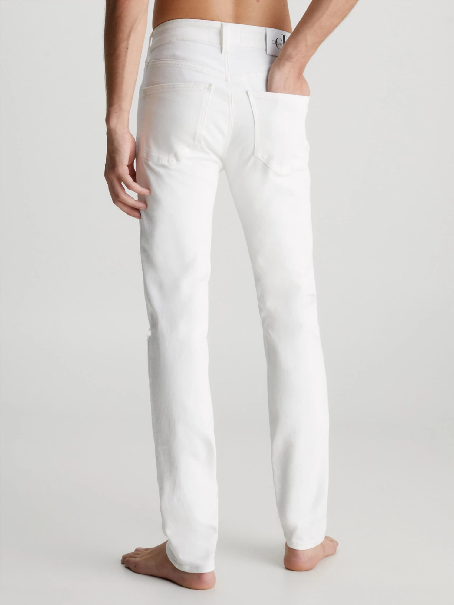 Calvin Klein Jeans Skinny Fit Skinny Jeans Mænd Hvid - Billede 3