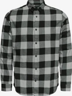 Only & Sons Ternede Skjorter Slim Fit Skjorte Gudmund Mænd Lysegrå