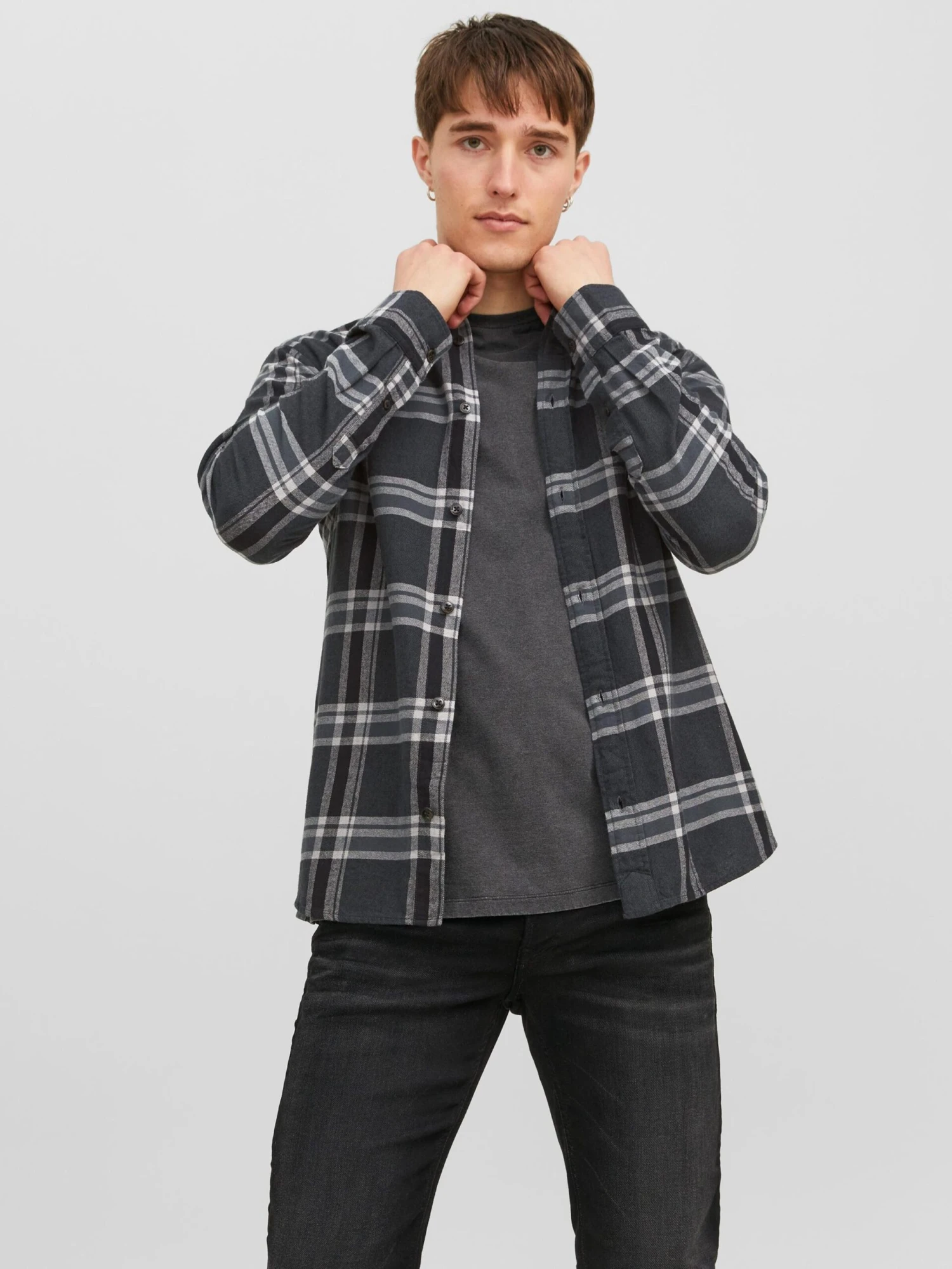 Jack & Jones Ternede Skjorter Regular Fit Skjorte Brook Mænd Sort - Billede 2
