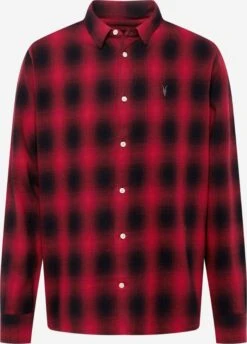 AllSaints Ternede Skjorter Comfort Fit Skjorte HOBOKEN Mænd Sort