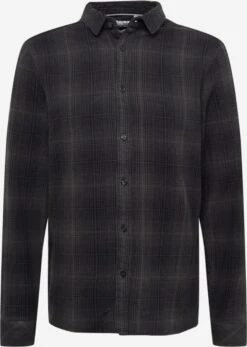 Solid Ternede Skjorter Regular Fit Skjorte Vova Mænd Sort