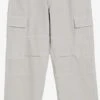 BERSHKA Loose Fit Loosefit Cargojeans Mænd Lysegrå