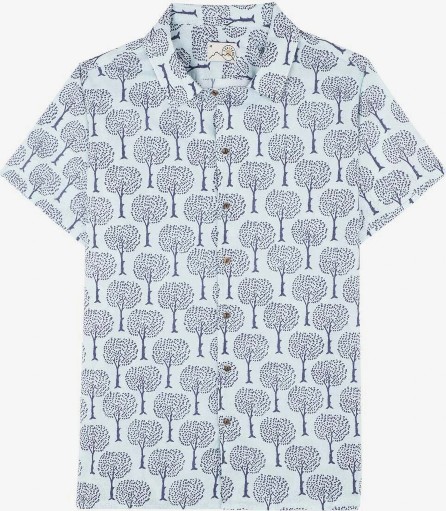 Scalpers Casual Skjorter Regular Fit Skjorte Miracle Resort Mænd Blå