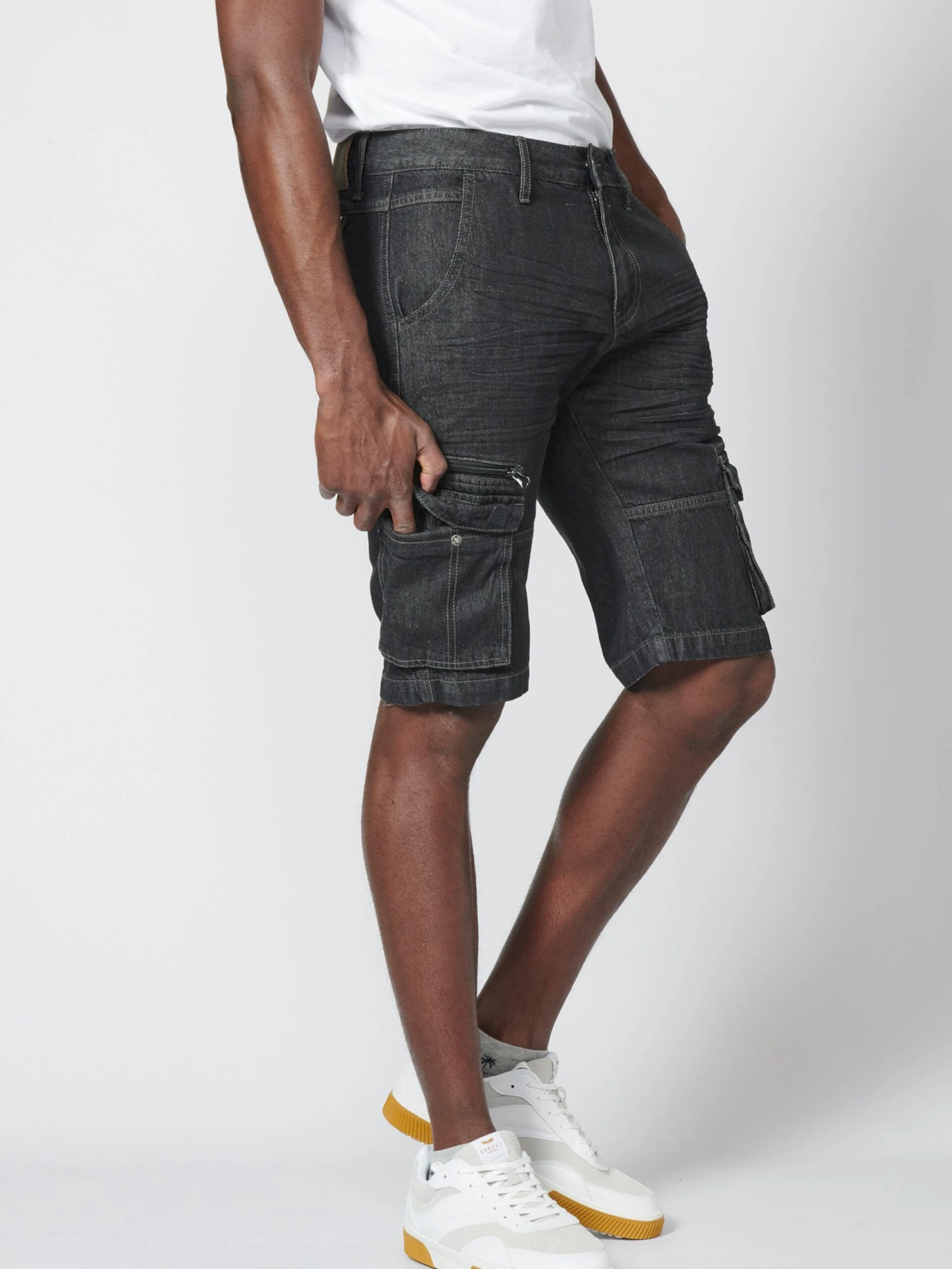 Koroshi Cargoshorts Regular Cargojeans Mænd Sort - Billede 3