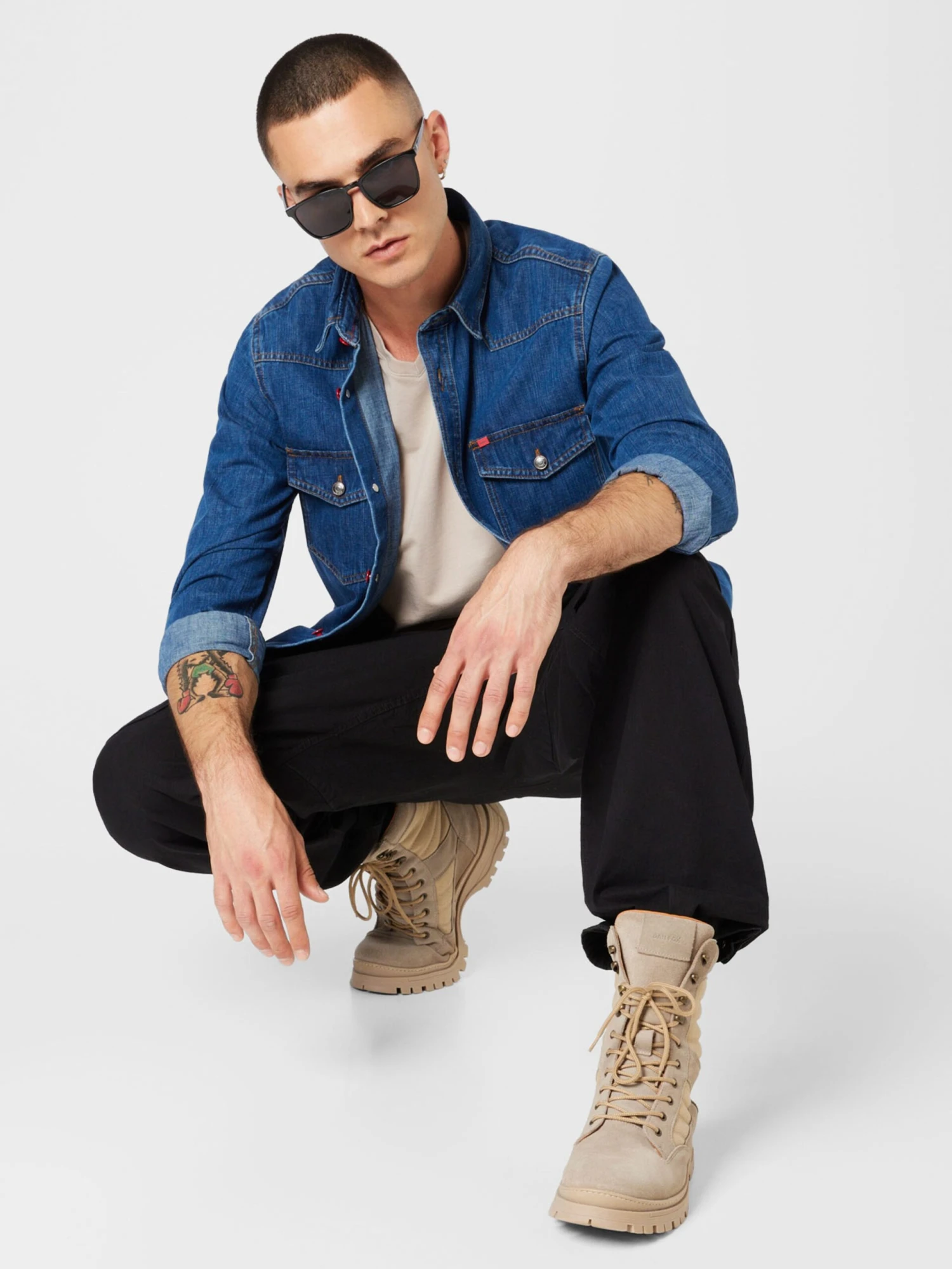 Hugo Denimskjorter Regular Fit Skjorte Elpaz Mænd Blå - Billede 5