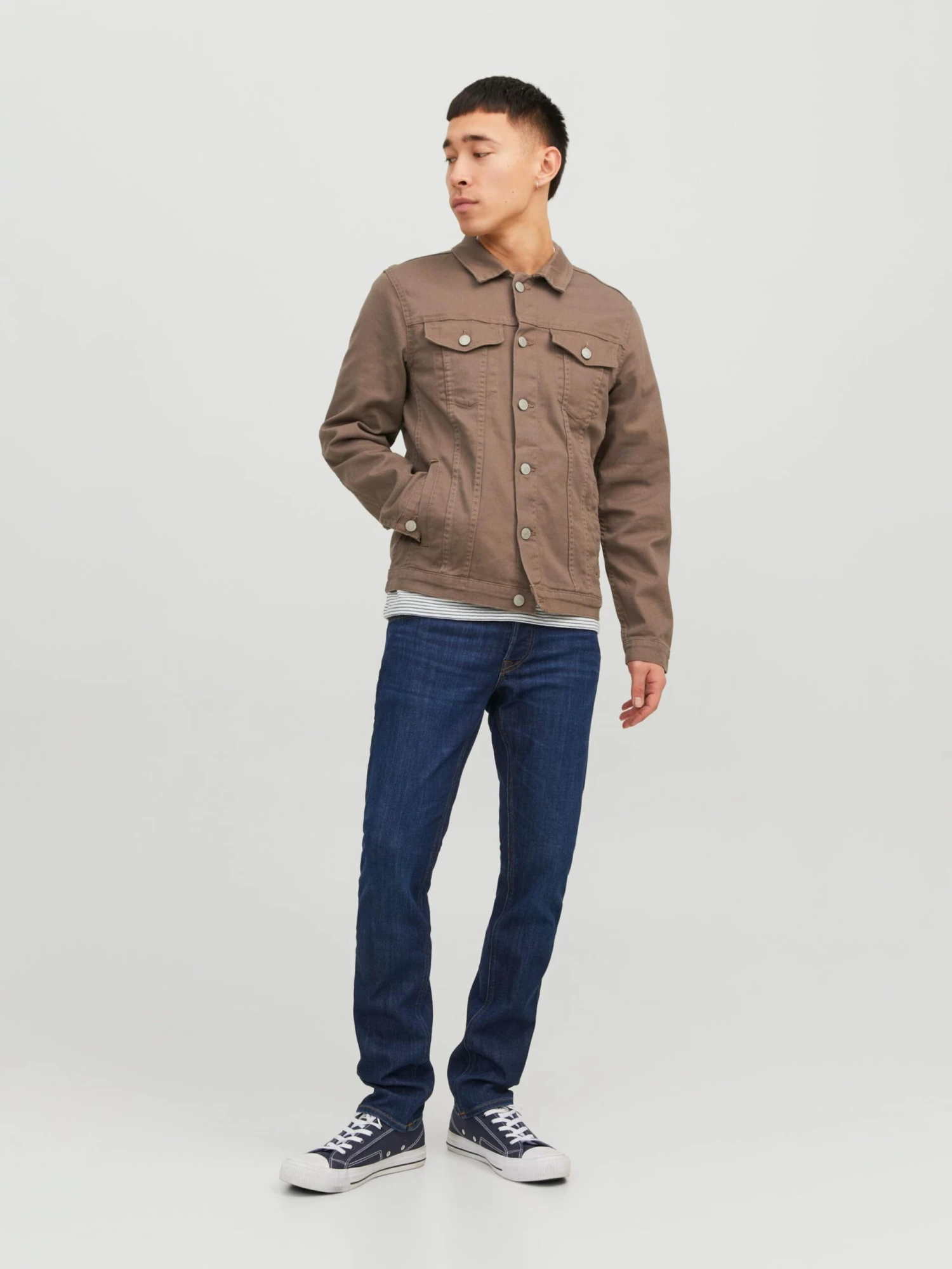 Jack & Jones Slim Fit Slimfit Jeans Glenn Mænd Mørkeblå - Billede 4
