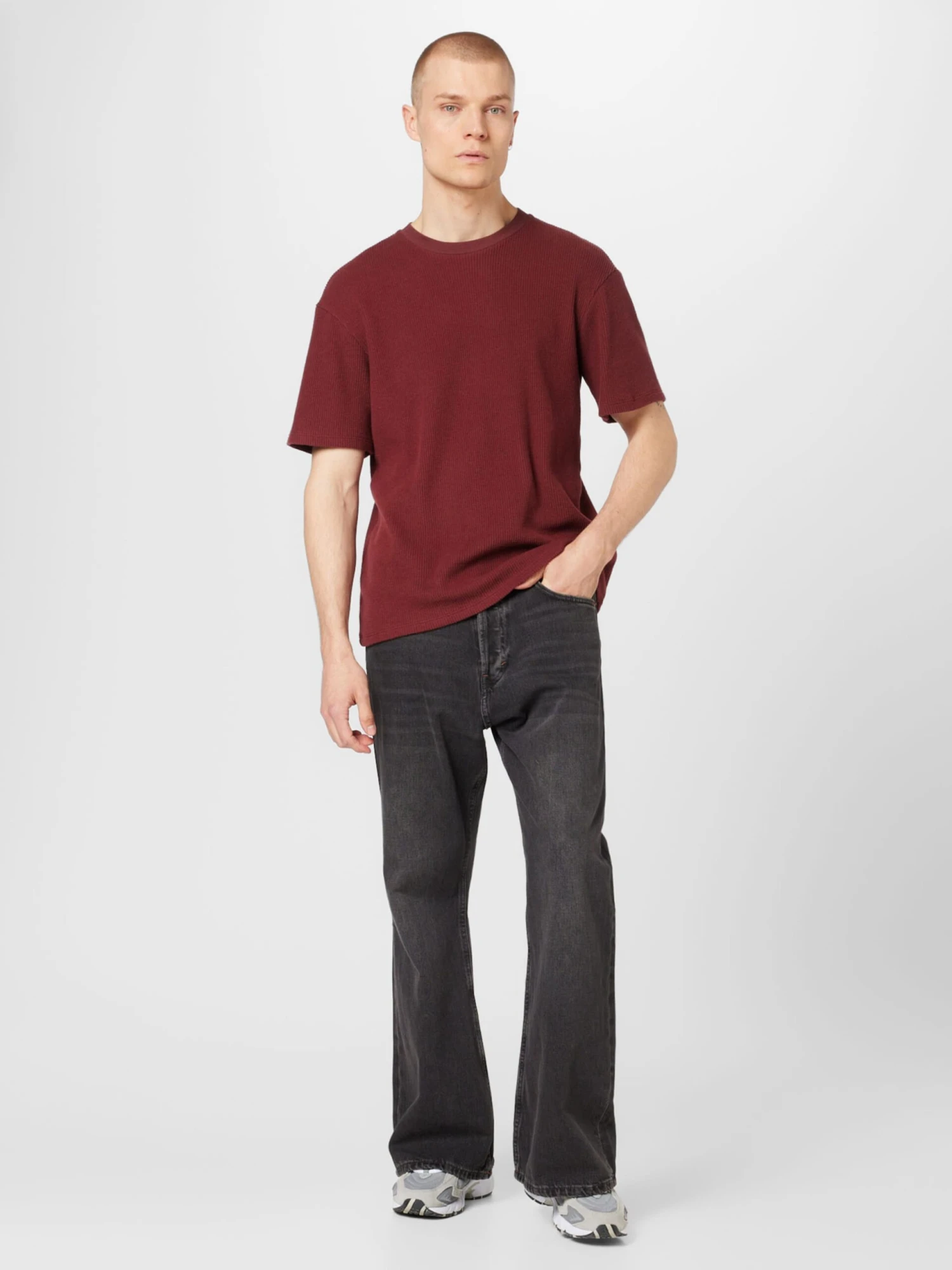 WEEKDAY Straight Leg Bootcut Jeans Mænd Sort - Billede 5