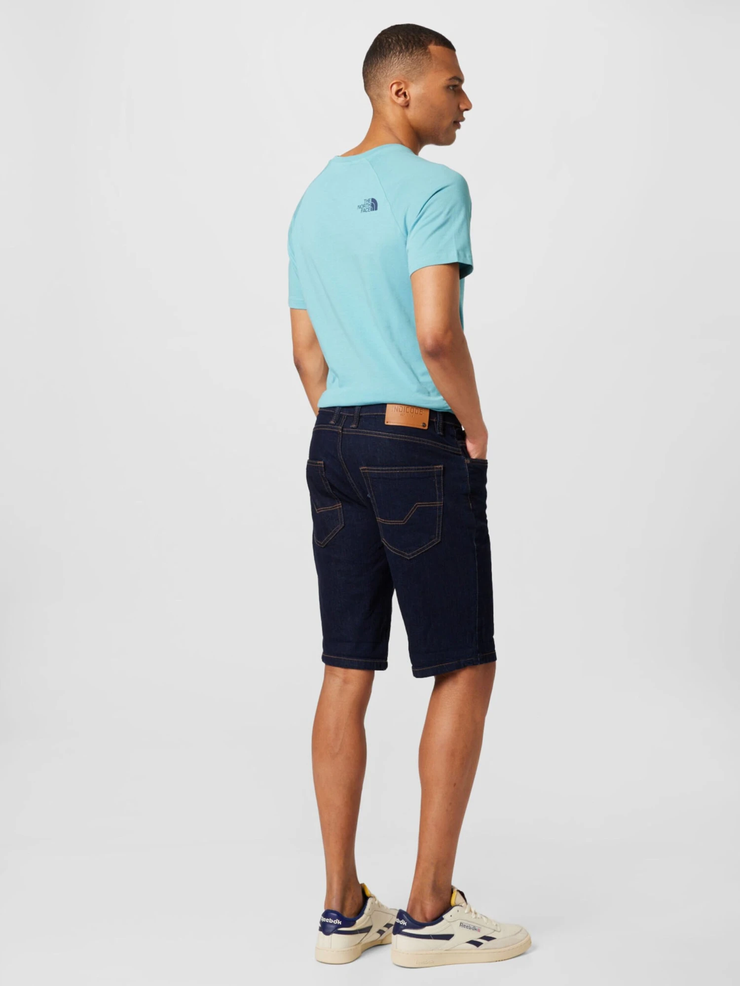 Indicode Jeans Denimshorts Slimfit Jeans Kaden Mænd Mørkeblå - Billede 4