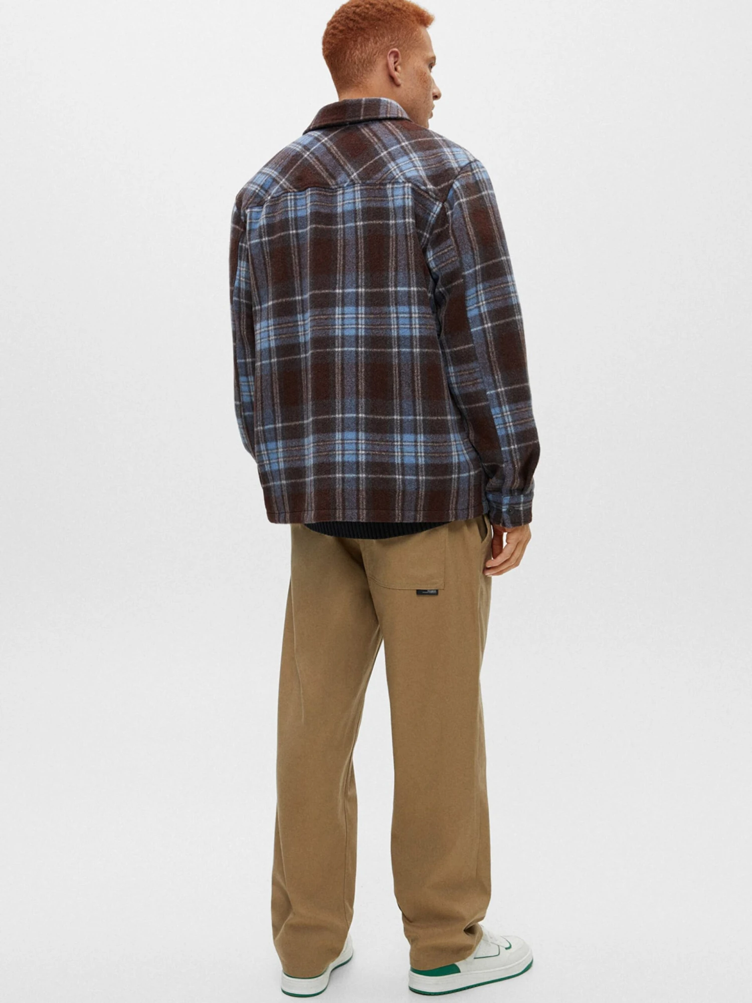 PULL & BEAR Ternede Skjorter Regular Fit Skjorte Mænd Burgunder - Billede 3