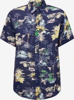 Trendyol Casual Skjorter Regular Fit Skjorte Mænd Navy / Lyseblå