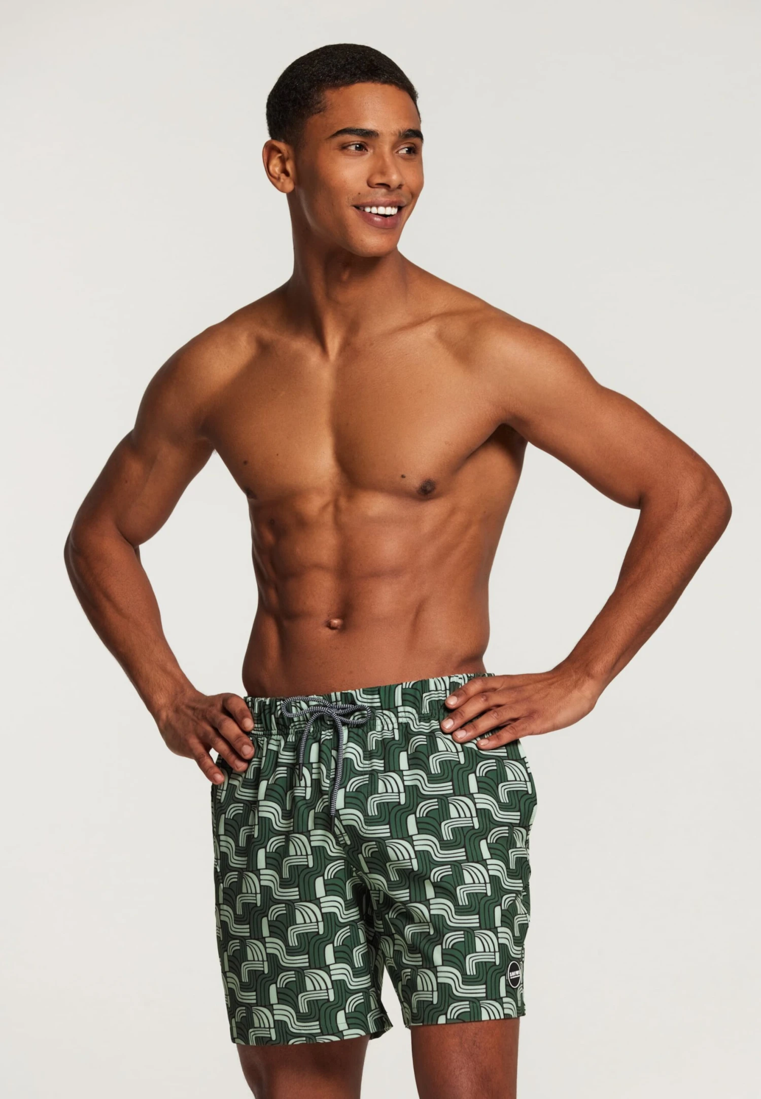 Shiwi Badetøj Badeshorts Pacific Surf 4-way Stretch Mænd Mint / Mørkegrøn - Billede 2