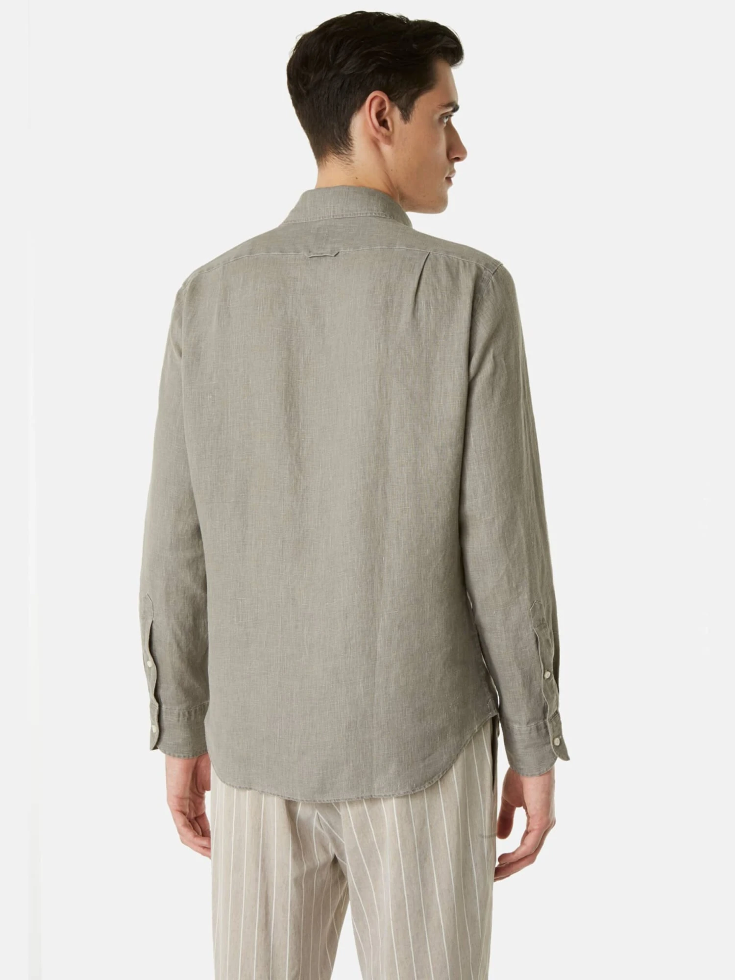 Casual Skjorter Slim Fit Skjorte Mænd Taupe - Billede 4