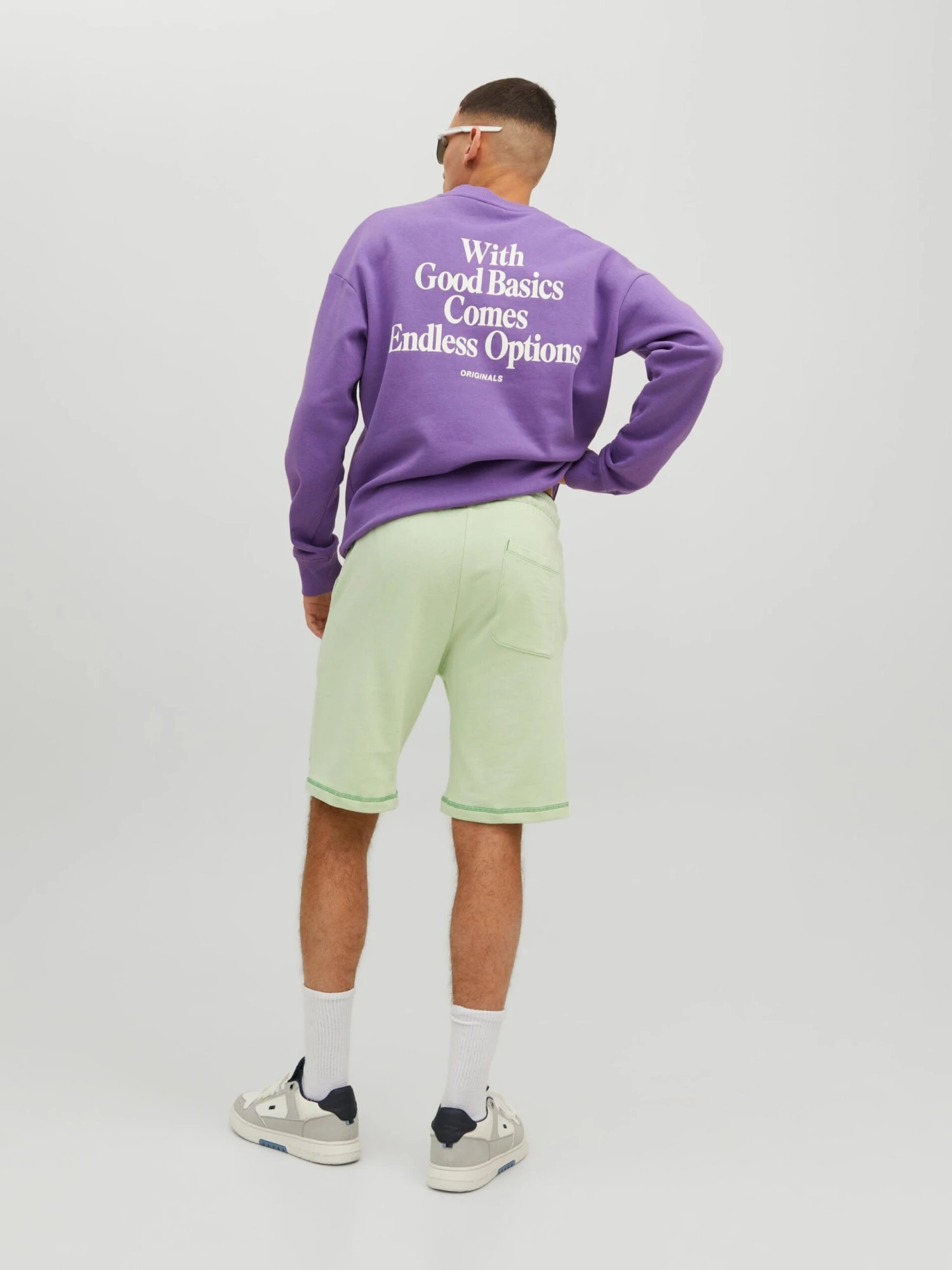 Jack & Jones Træningsshorts Loosefit Bukser Mænd Pastelgrøn - Billede 4