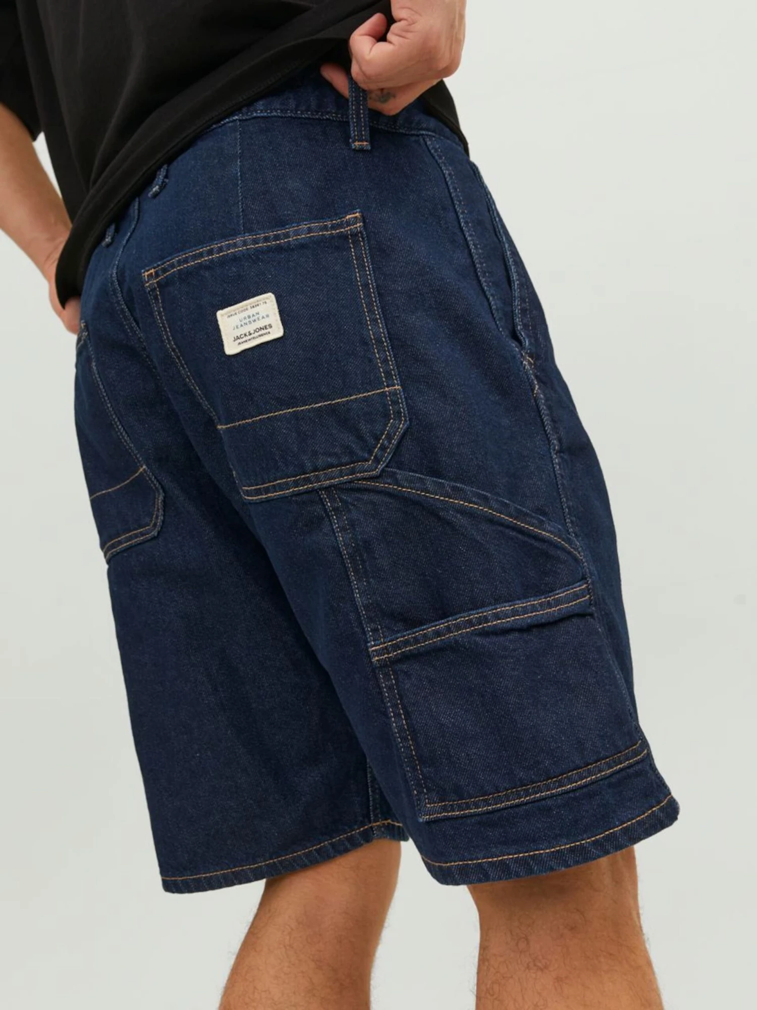 Jack & Jones Cargoshorts Loosefit Cargojeans Tony Mænd Navy - Billede 6