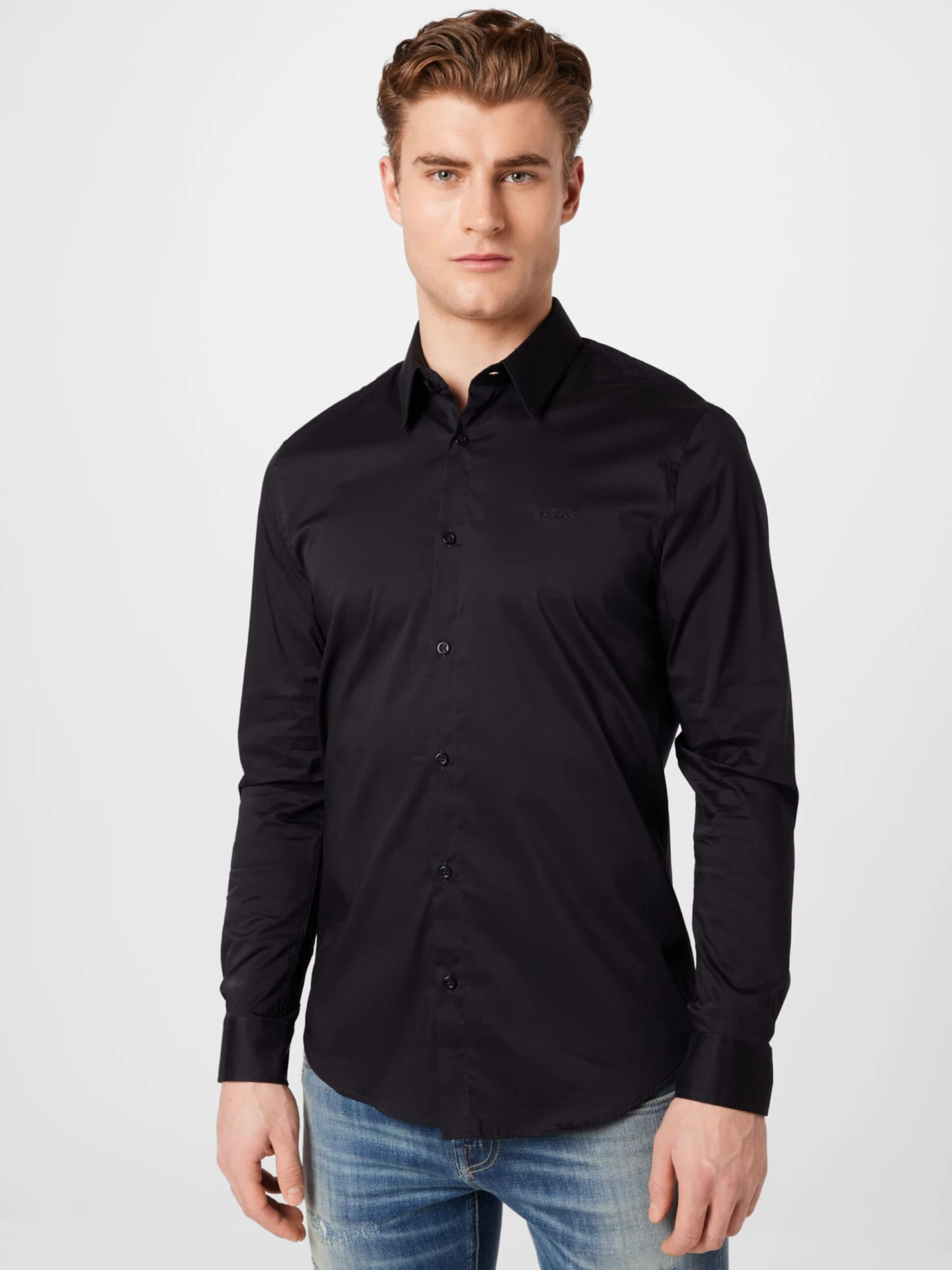 Guess Casual Skjorter Slim Fit Skjorte Mænd Sort - Billede 2