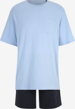 Schiesser Nattøj Pyjamas Kort Mænd Blå / Navy