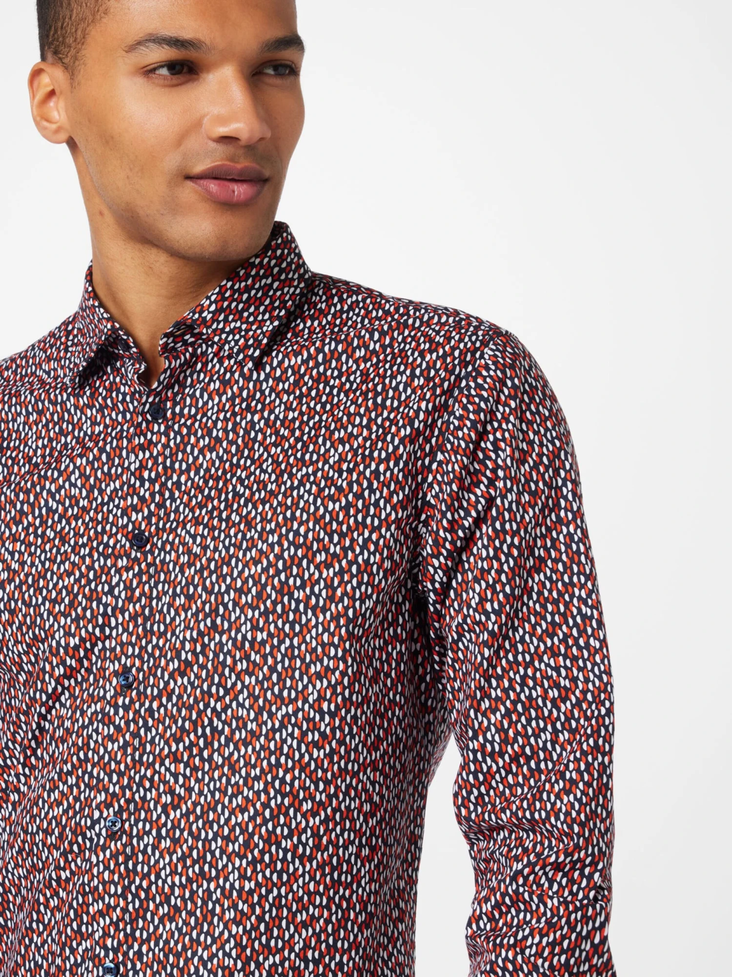 BOSS ORANGE Casual Skjorter Regular Fit Skjorte Magneton Mænd Navy - Billede 2