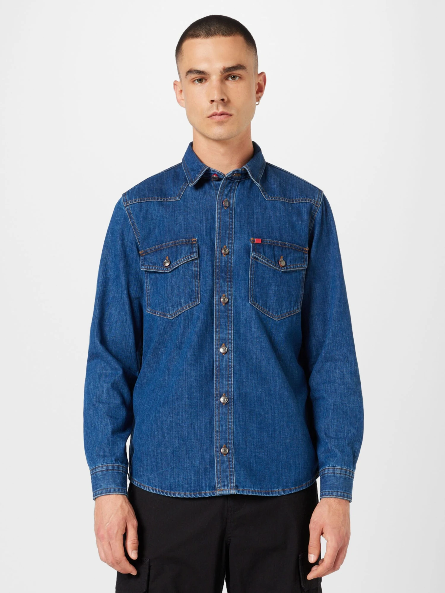 Hugo Denimskjorter Regular Fit Skjorte Elpaz Mænd Blå - Billede 3